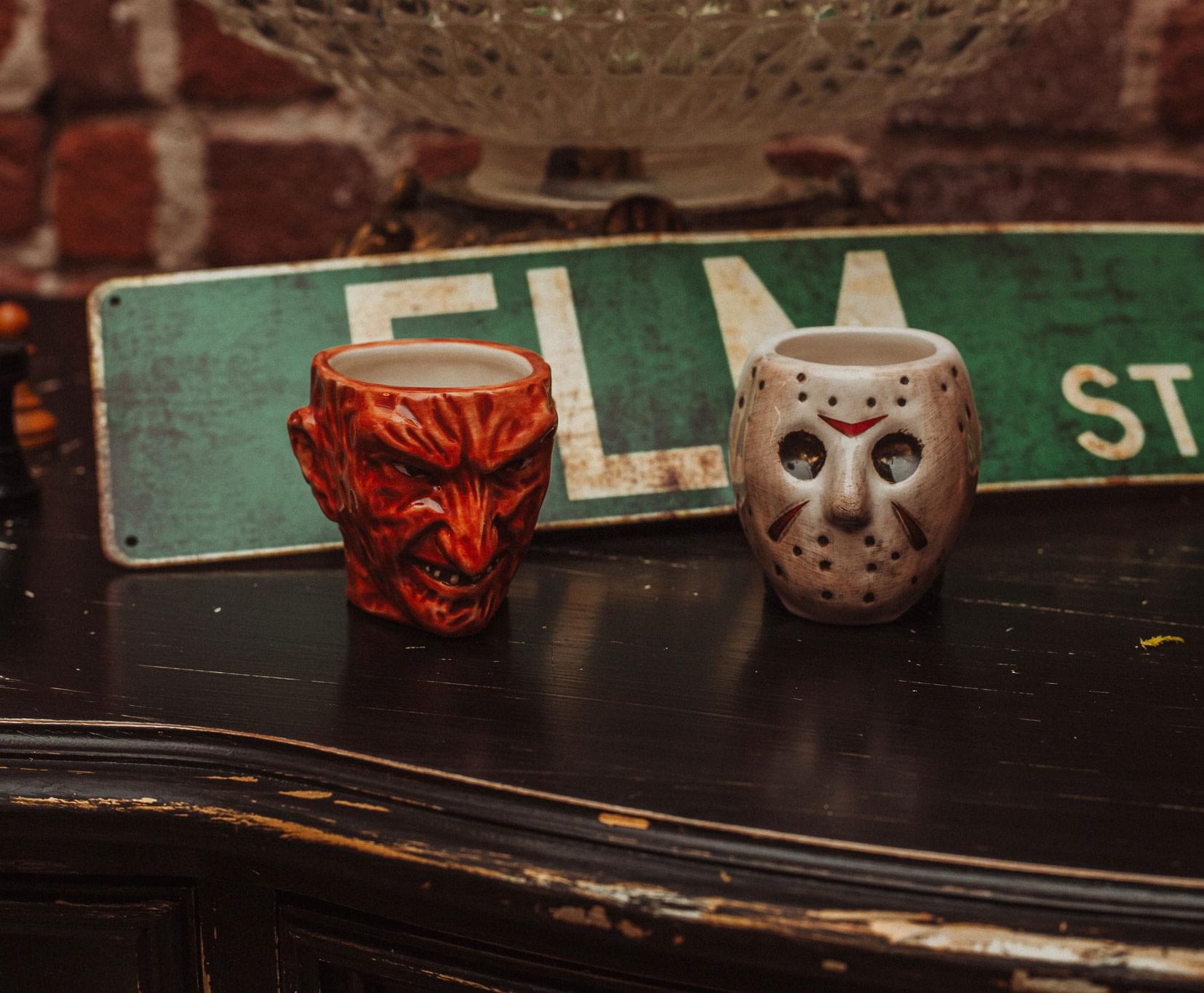 Freddy vs. Jason 4-Ounce Ceramic Mini Mugs Set of 2 - Horror Fan's Dream