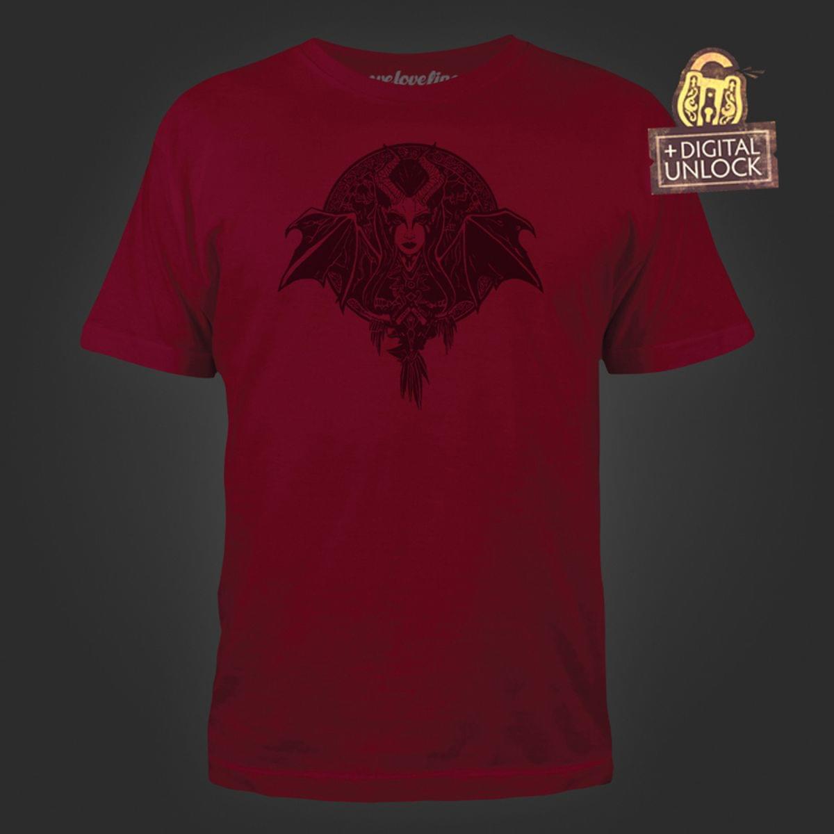 Epic DOTA 2 Queen Of Pain Cardinal Tee with Digital Unlock Code