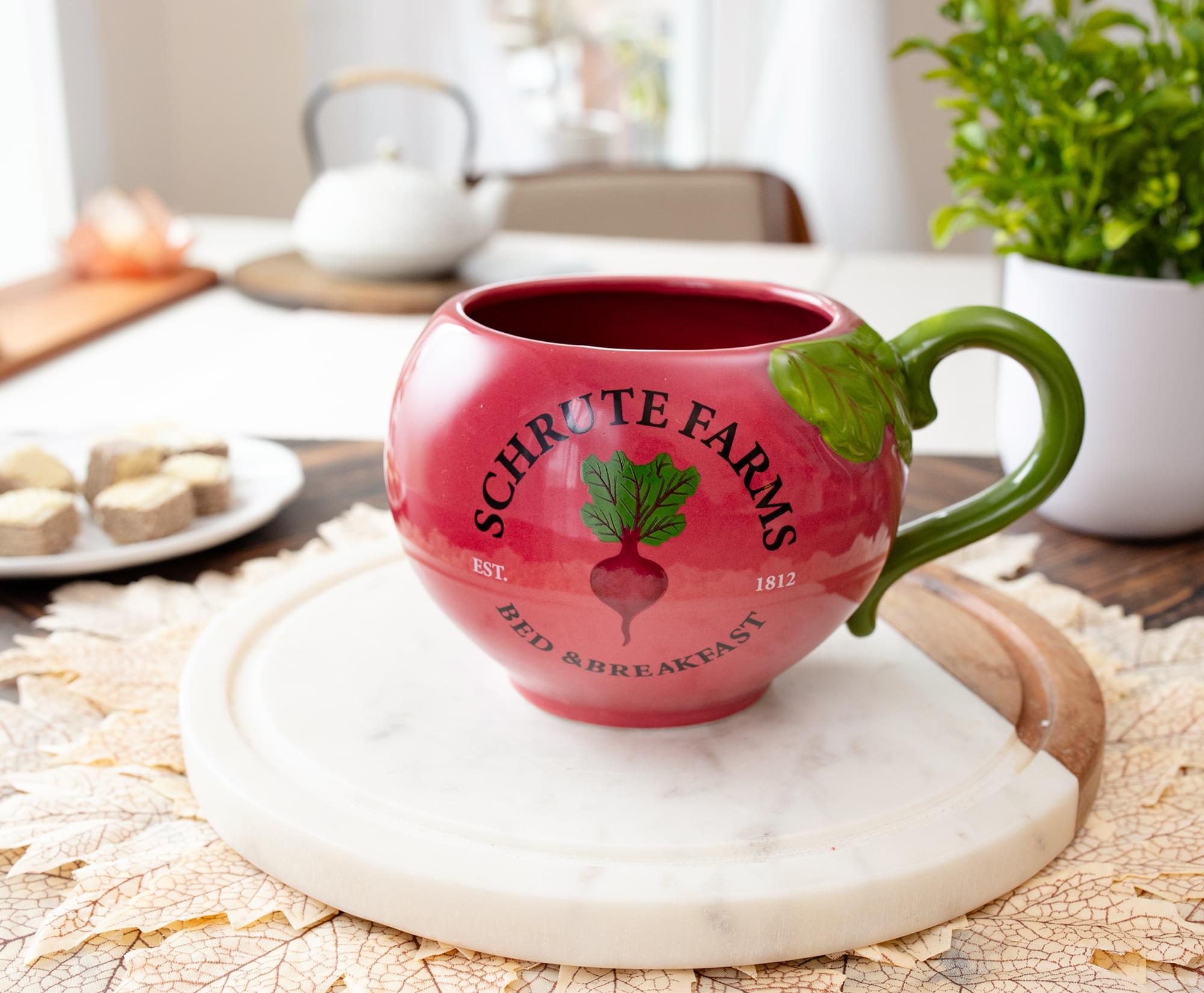 The Office Schrute Farms Beet Ceramic Mug - 20 Oz. 3D Sculpted Fun!