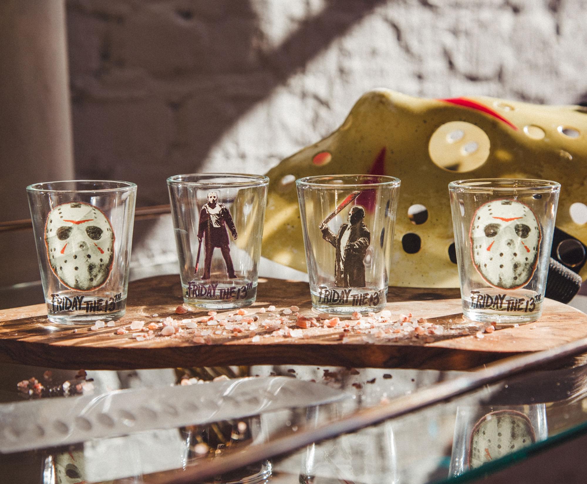 Friday The 13th Jason Voorhees 2 - Ounce Mini Shot Glasses Set of 4 - A Horror Lover's Delight