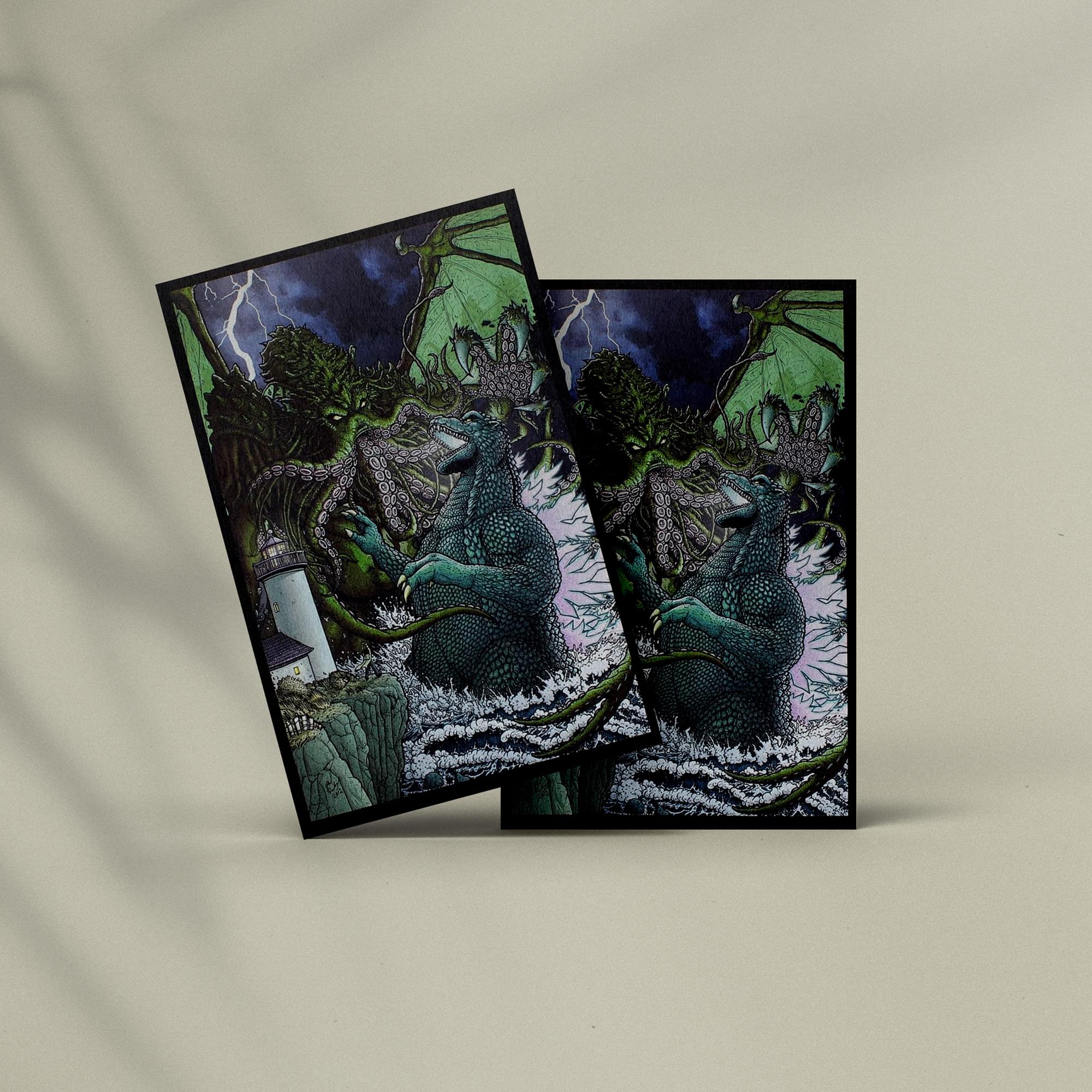 Epic Battle: Godzilla Versus Cthulhu 7 x 10.5 Art Print
