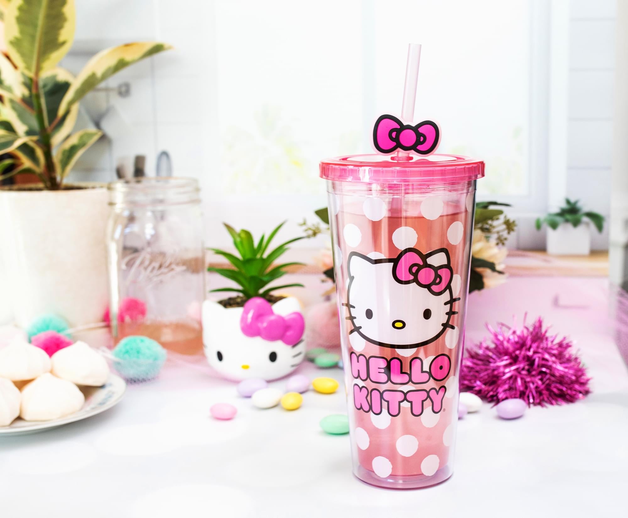 Sanrio Hello Kitty Carnival Cup with Lid and Topper Straw - 24 Ounce Delight