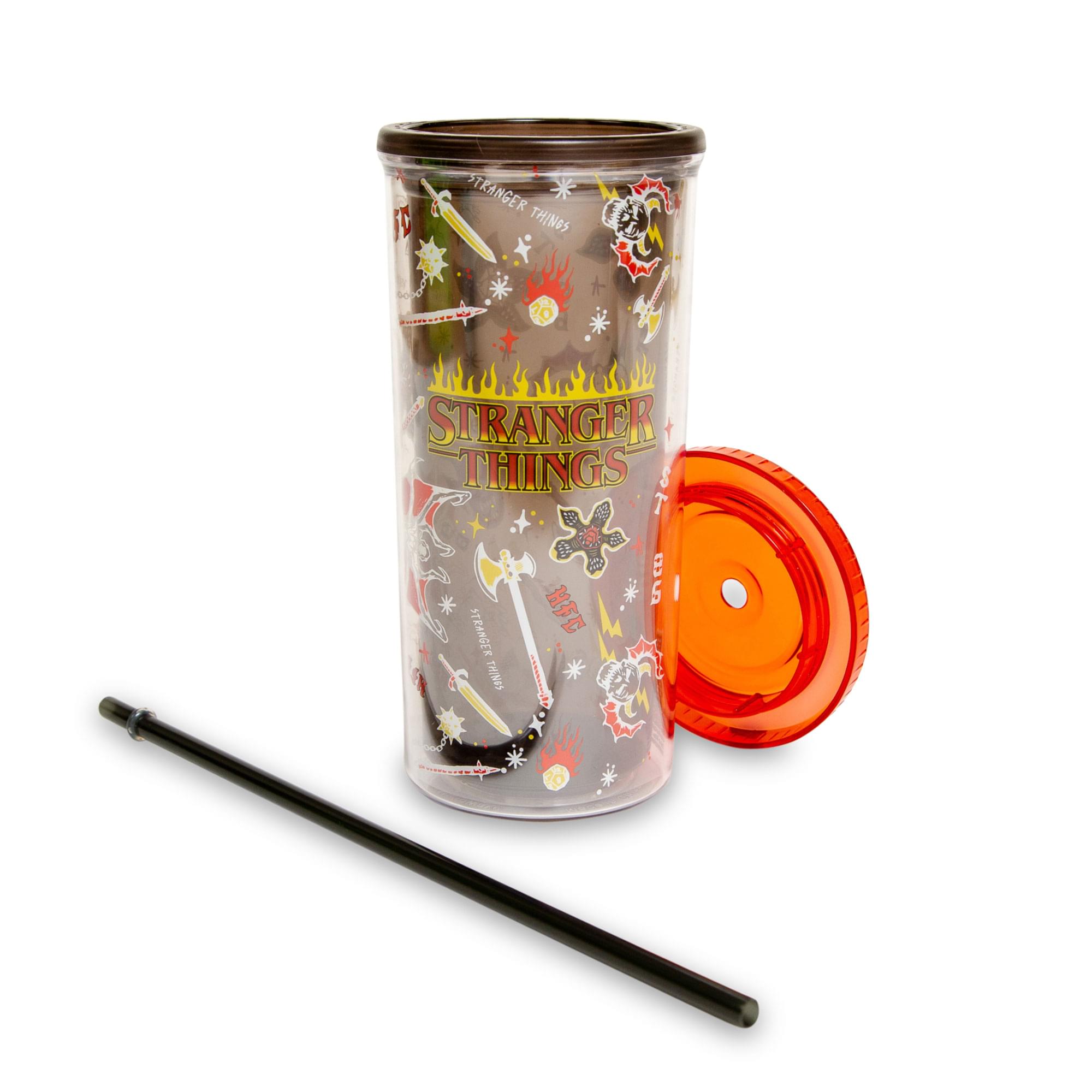 Stranger Things Hellfire Club 20-Ounce Carnival Cup with Lid and Straw - Your Ultimate Hawkins Adventure Companion