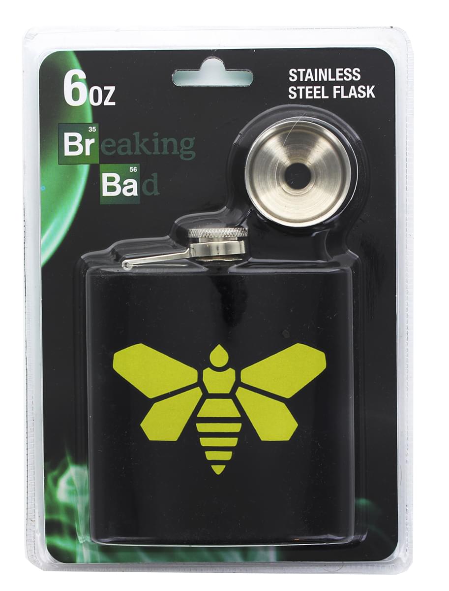 Exclusive Breaking Bad-Inspired 6oz Golden Moth Chemical Logo Flask