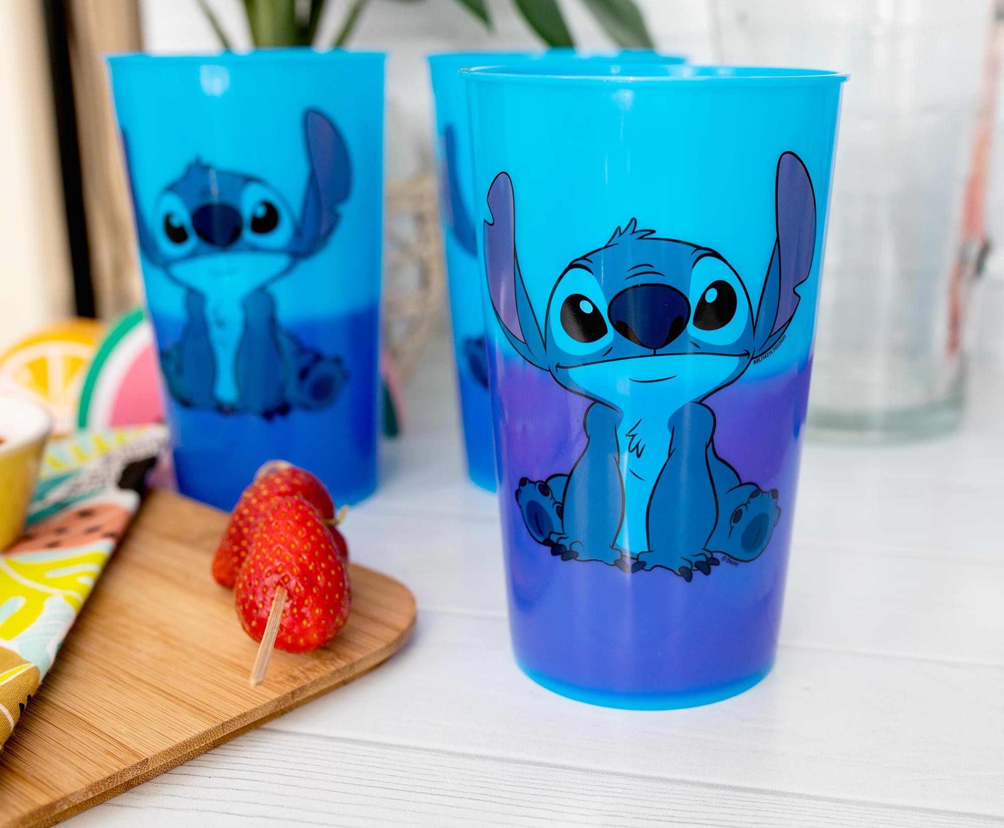 Magic Disney Lilo & Stitch Color-Changing Plastic Cups - Set of 4
