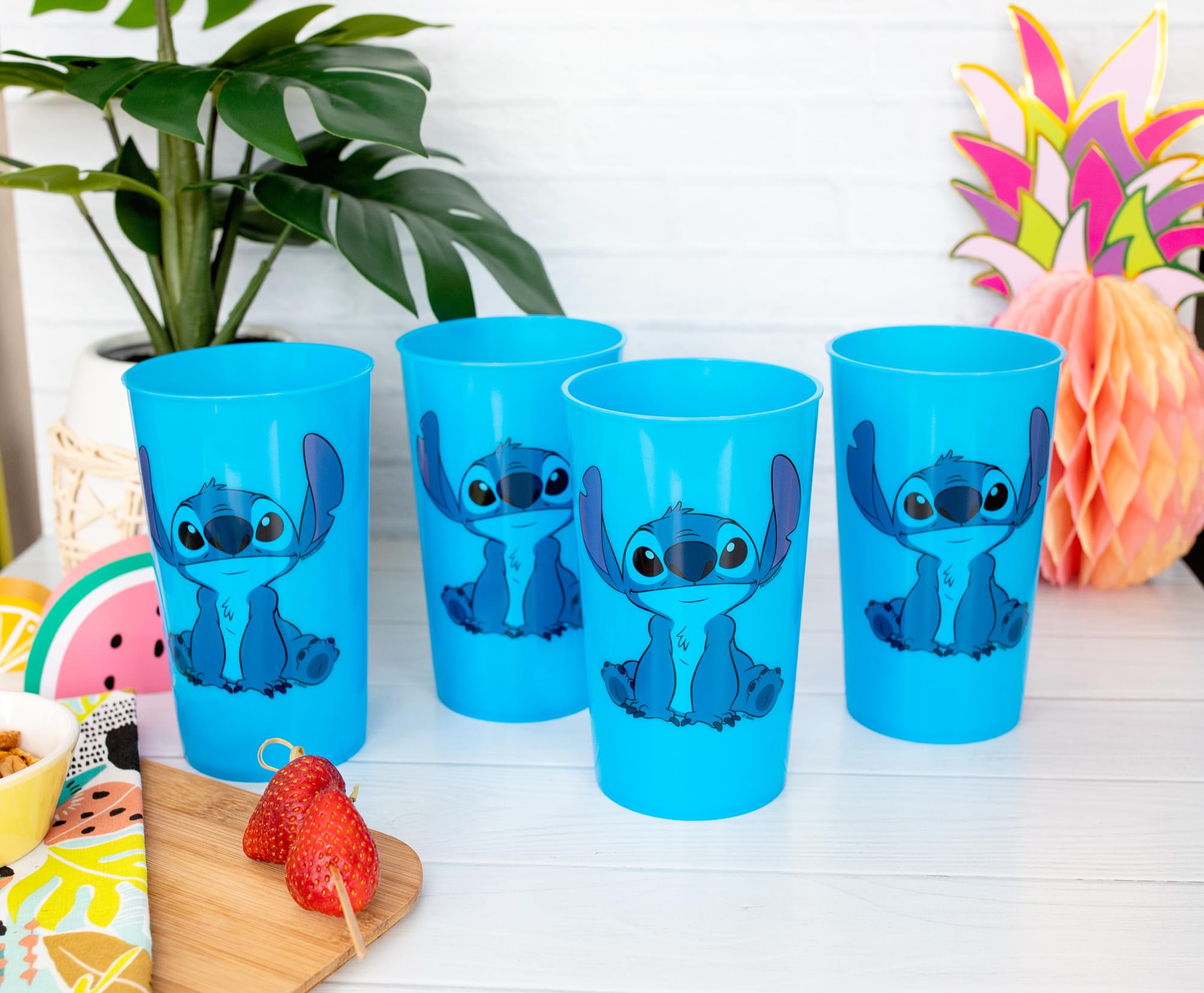 Magic Disney Lilo & Stitch Color-Changing Plastic Cups - Set of 4