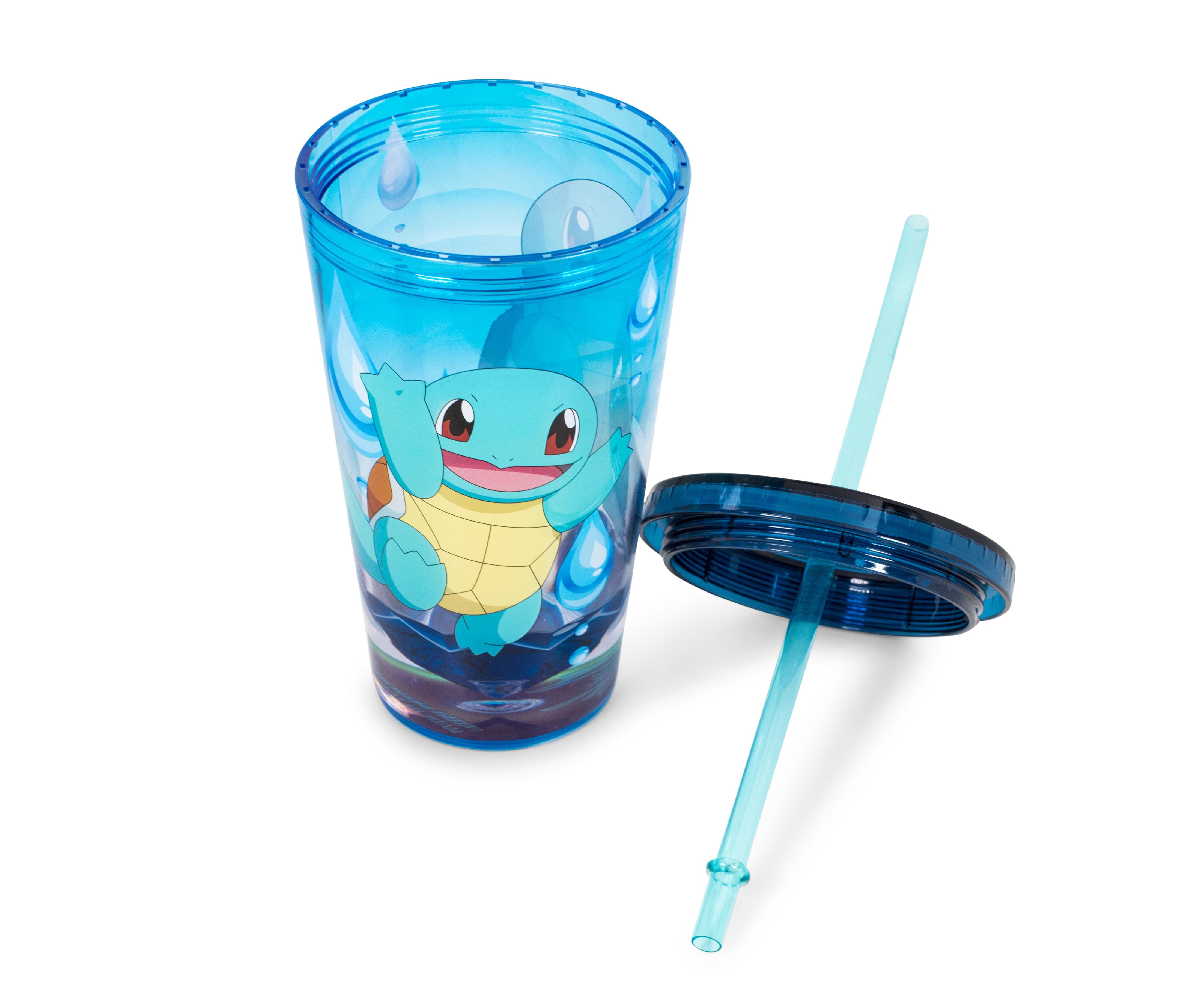 Pokémon Squirtle 16oz Reusable Carnival Tumbler with Lid and Straw