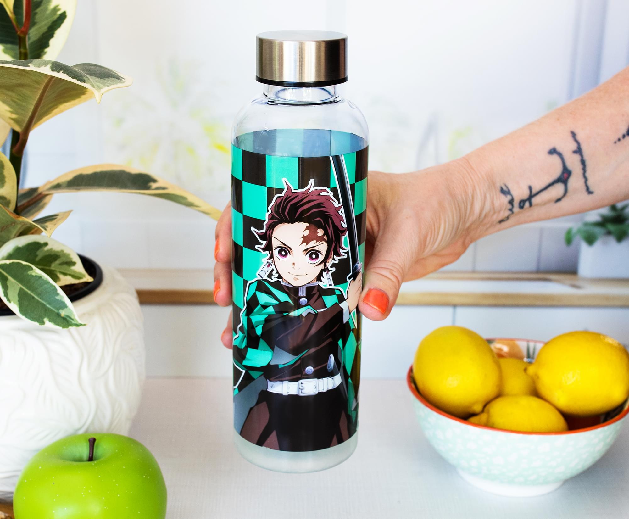 Demon Slayer Tanjiro Kamado 20-Ounce Plastic Water Bottle