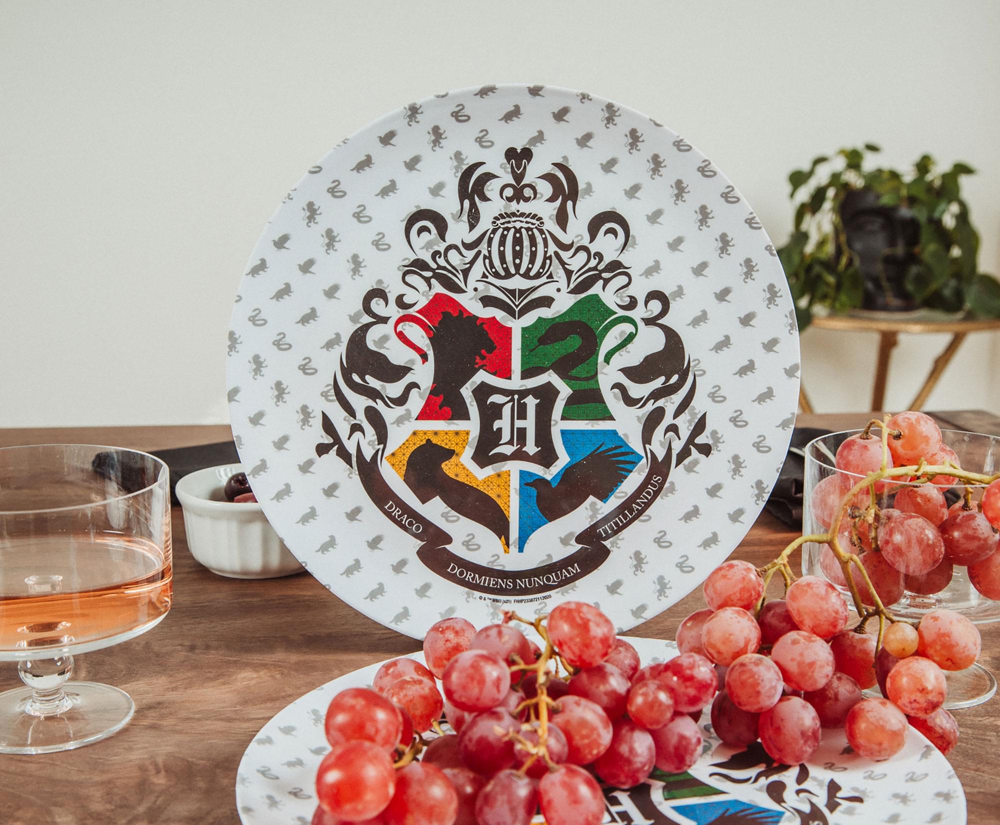 Enchanting Harry Potter Hogwarts Crest 10-Inch Melamine Dinner Plates - Set of 4