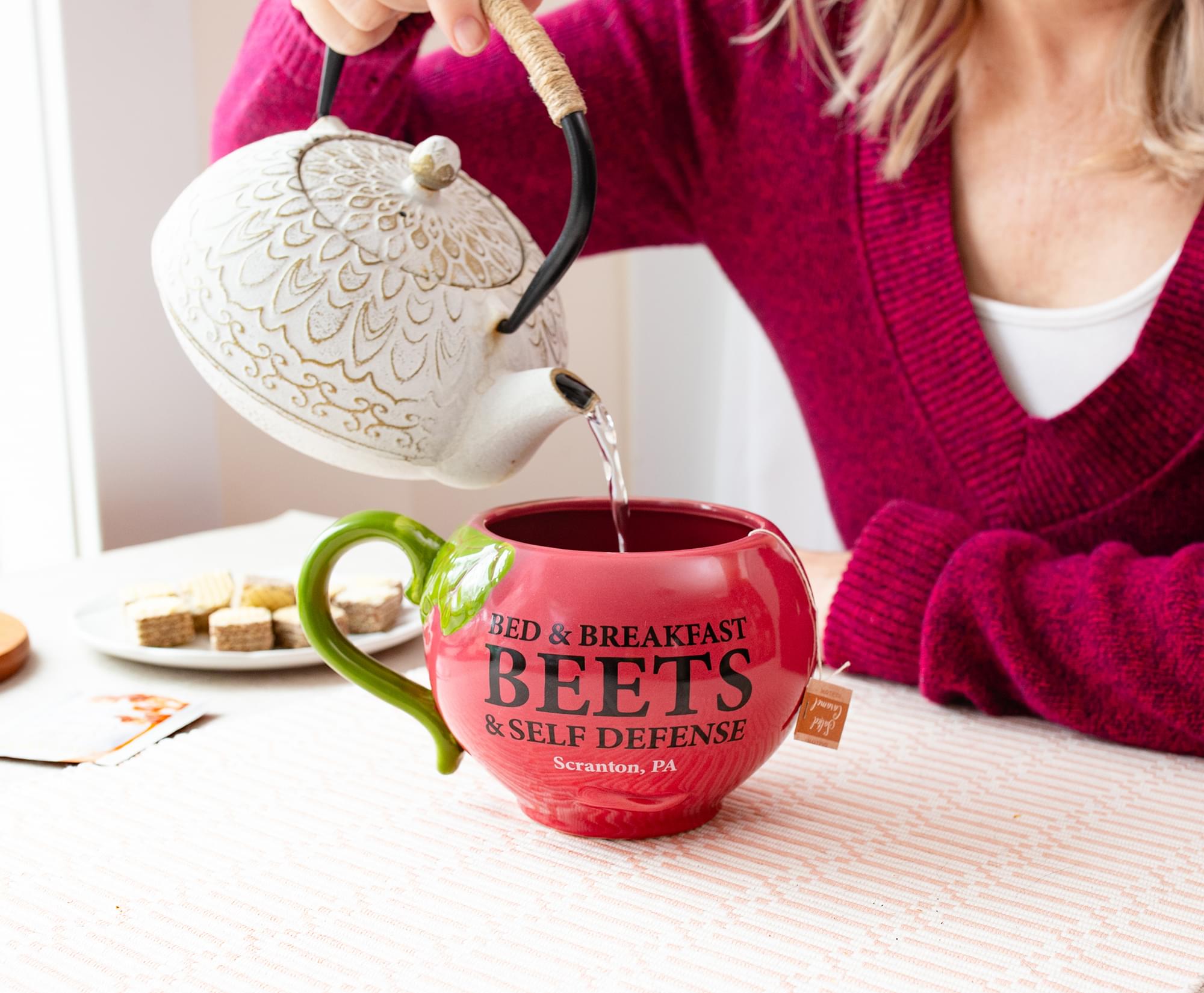 The Office Schrute Farms Beet Ceramic Mug - 20 Oz. 3D Sculpted Fun!