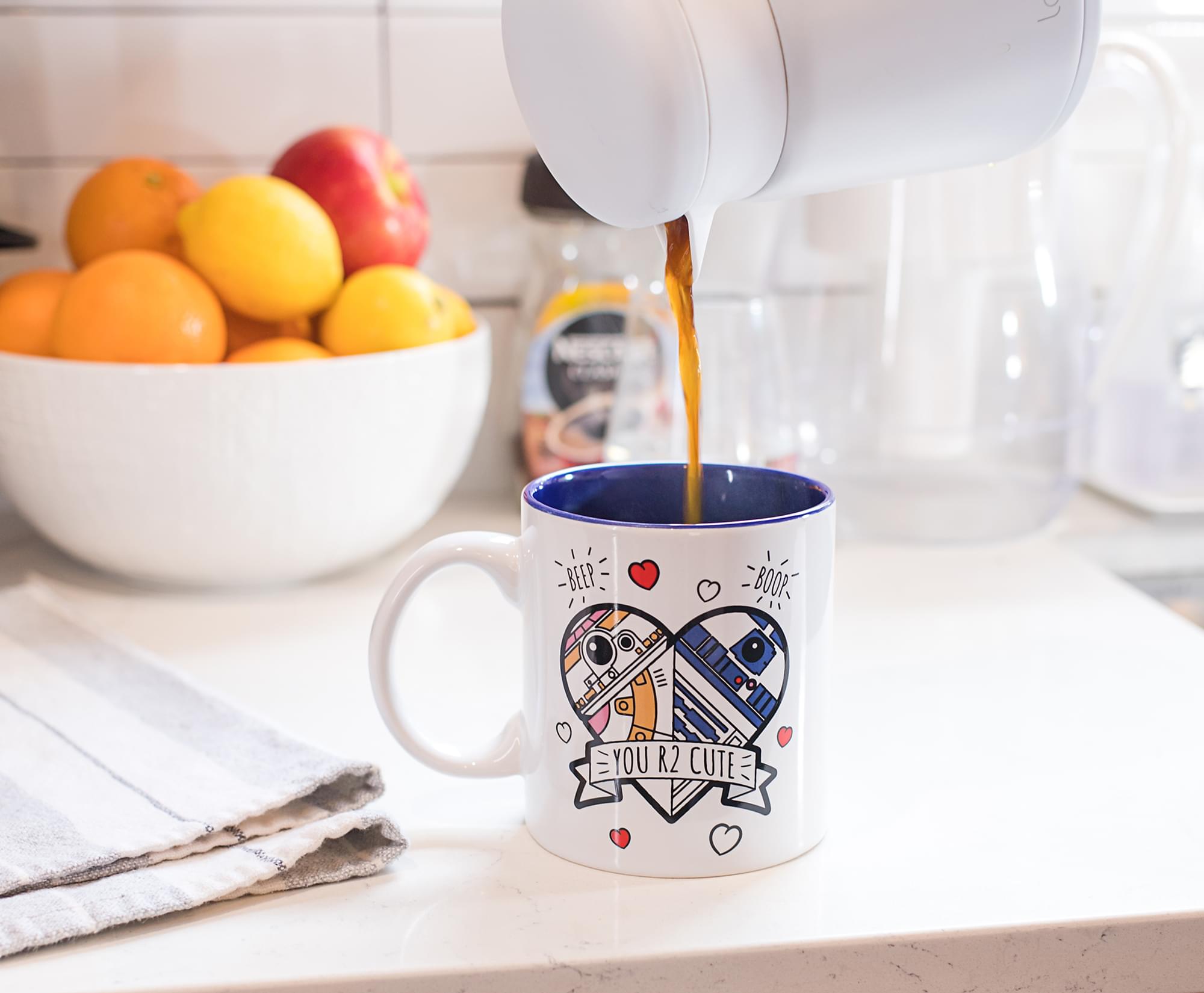 Star Wars R2-D2 & BB-8 'You R2 Cute' Ceramic Coffee Mug - 20 Oz Toynk Exclusive