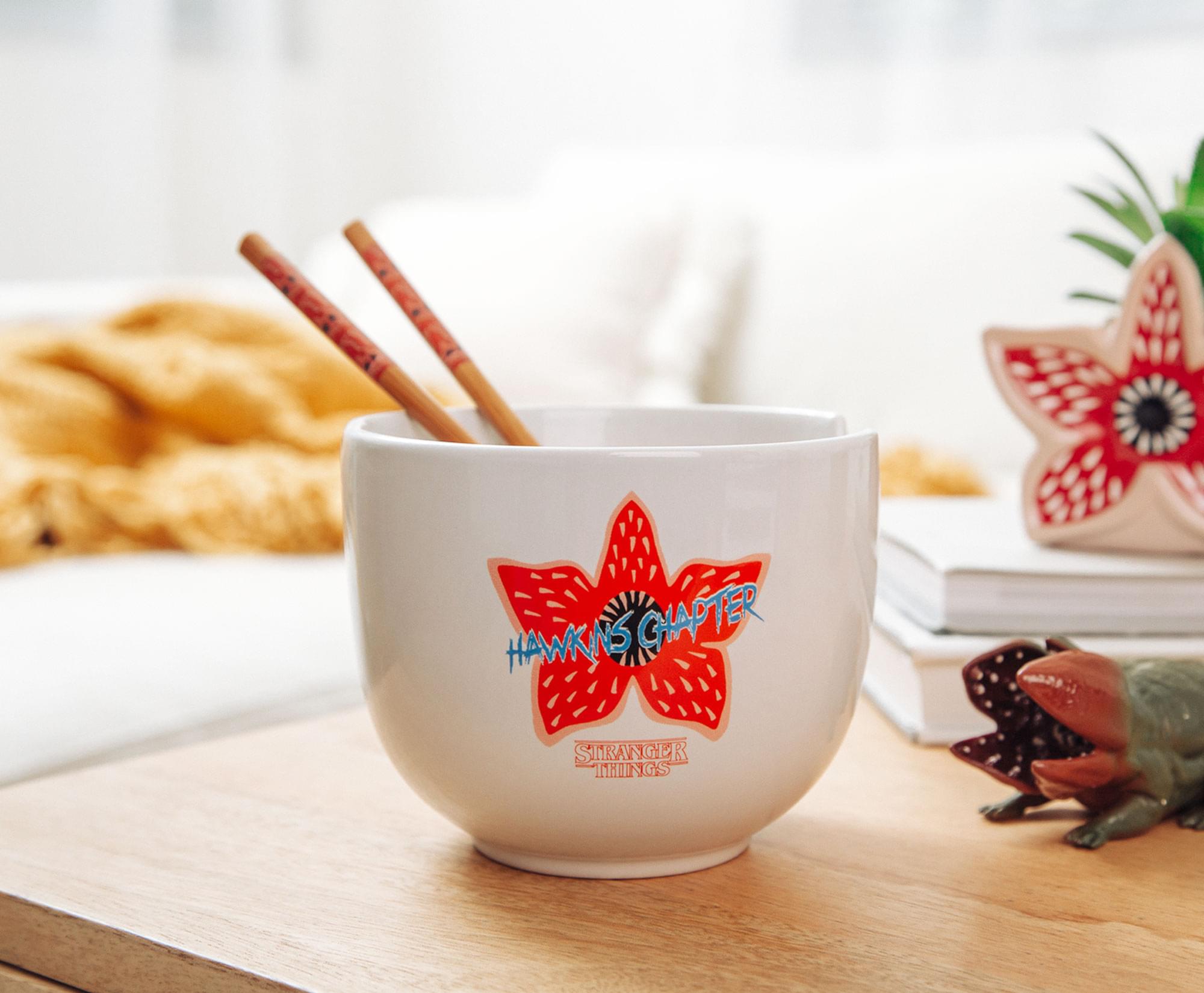 Stranger Things Demogorgon-Inspired 20-Ounce Ramen Bowl & Chopstick Set