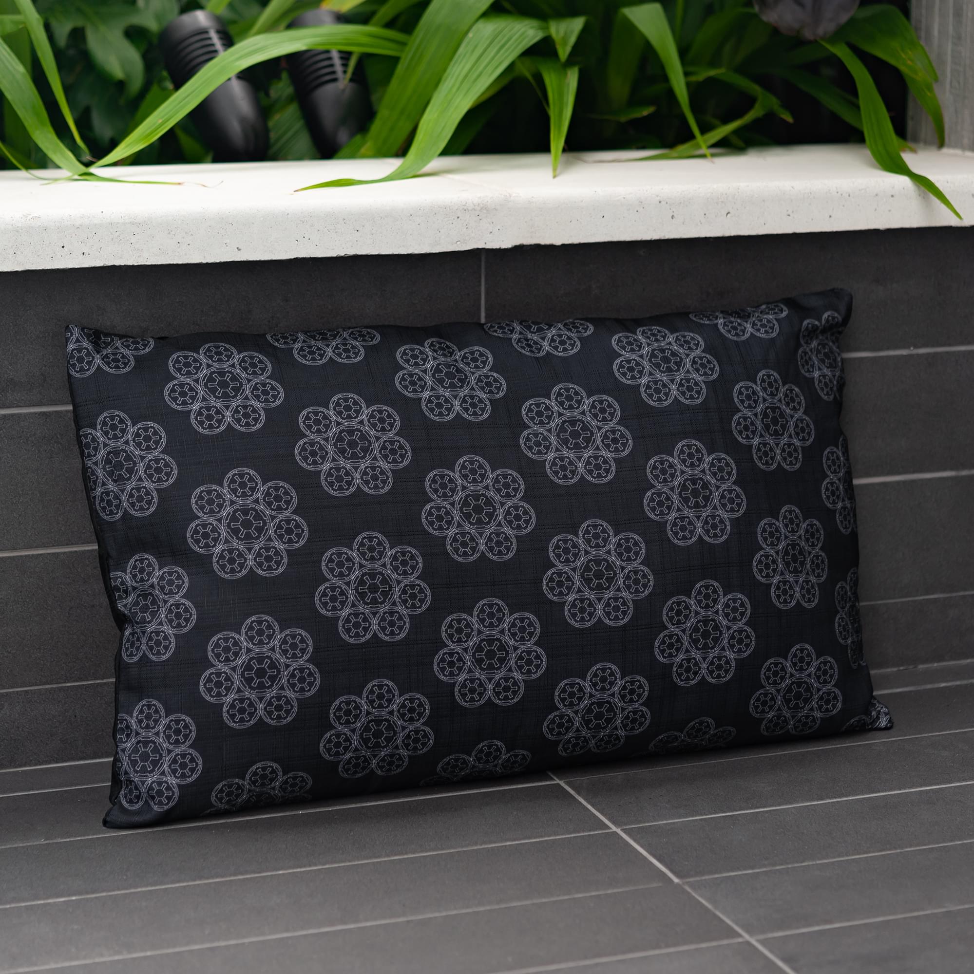 Star Wars Imperial Symbol White Lumbar Throw Pillow - 15x24 Inches
