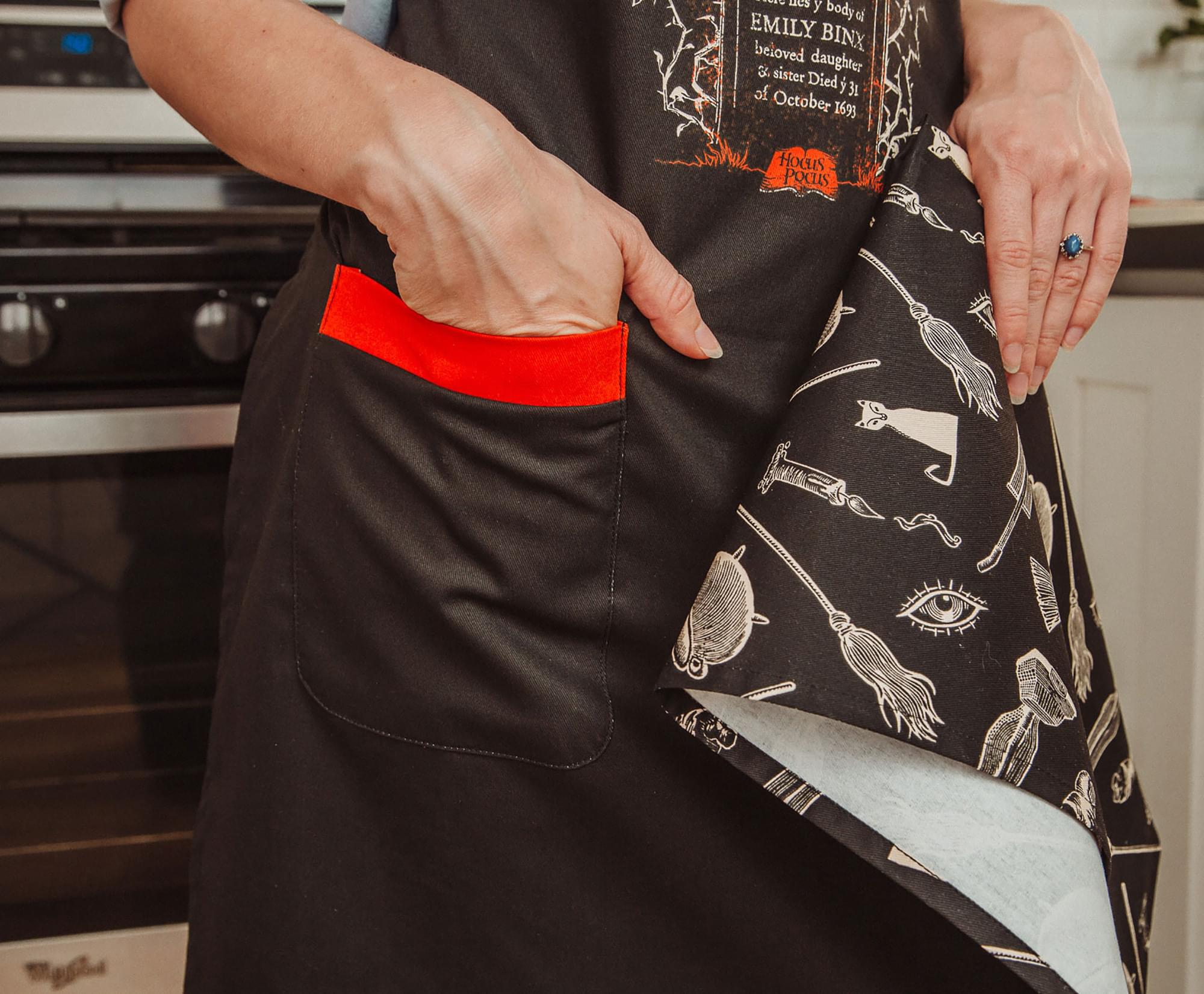 Enchanting Disney Hocus Pocus Black Cooking Apron