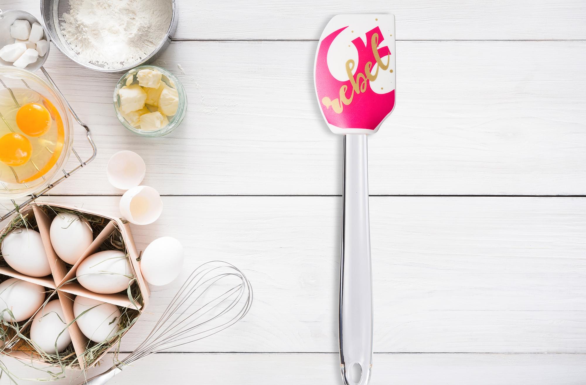 Star Wars 11-Inch Silicone Spatula - White/Pink Rebel