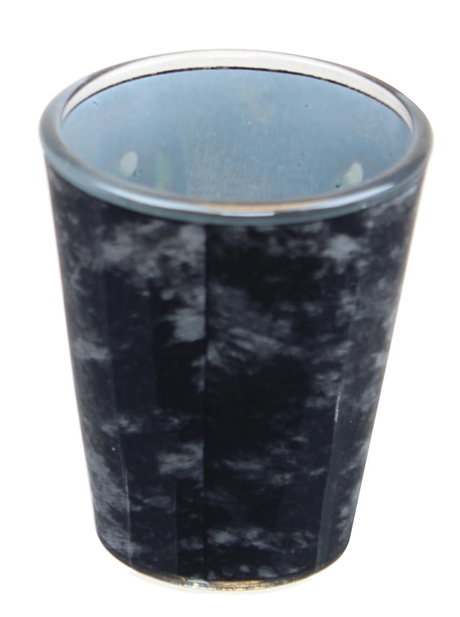 Mysterious Black Cat 2oz Shot Glass with Enchanting Green Eyes