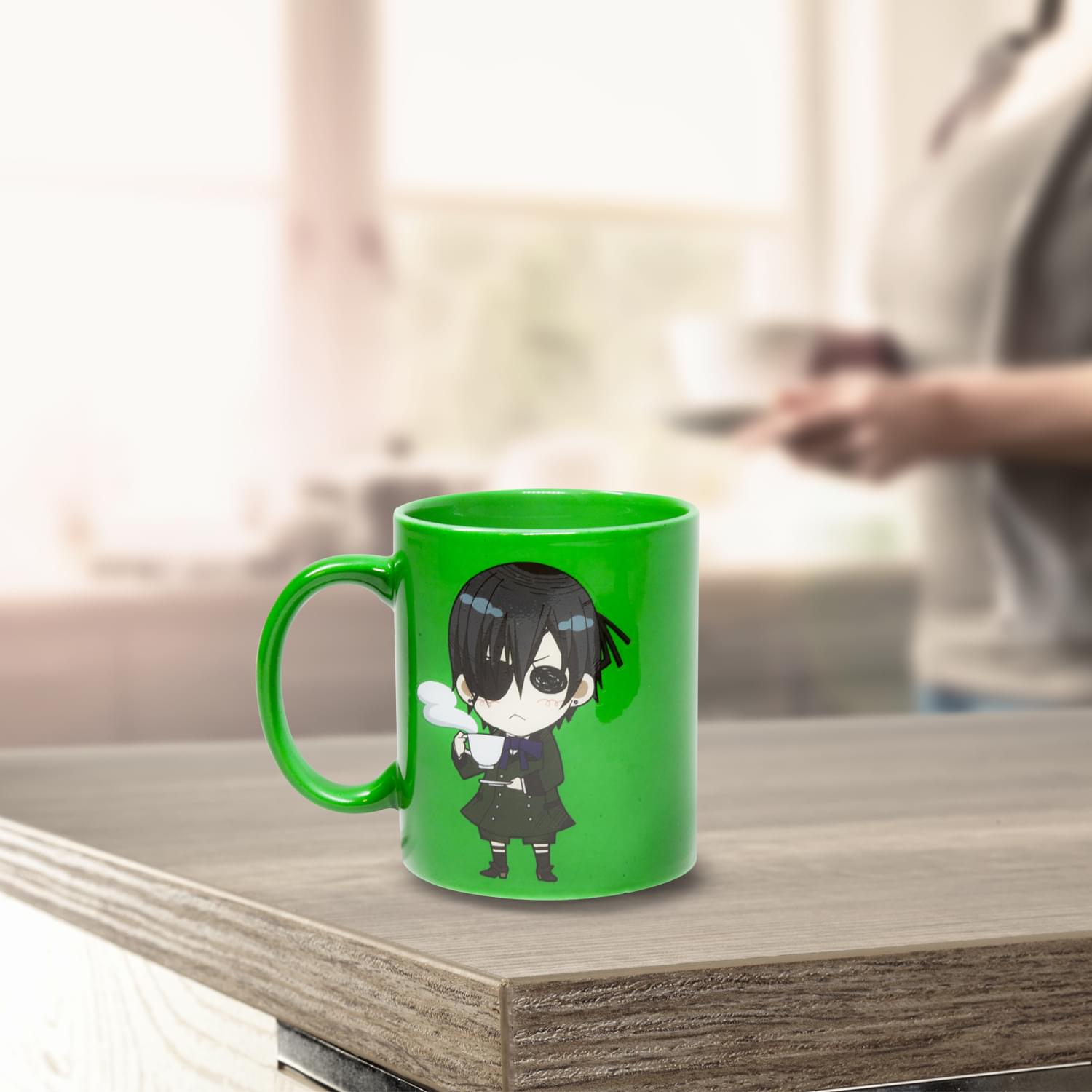 Black Butler Green Coffee Mug with Logo - A Must-Have for Fans