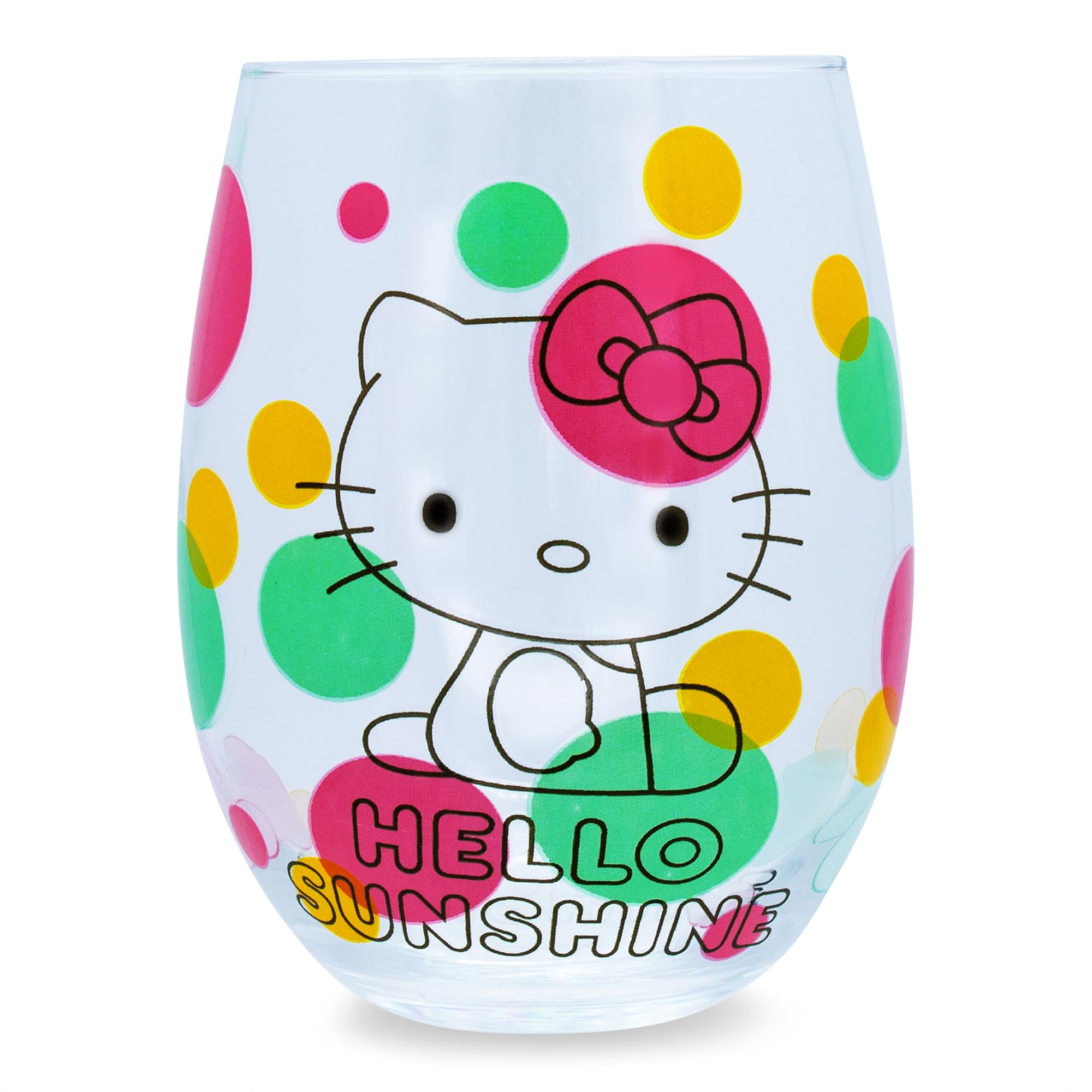 Sanrio Hello Kitty Loves Ice Cream 20-Ounce Stemless Wine Glass