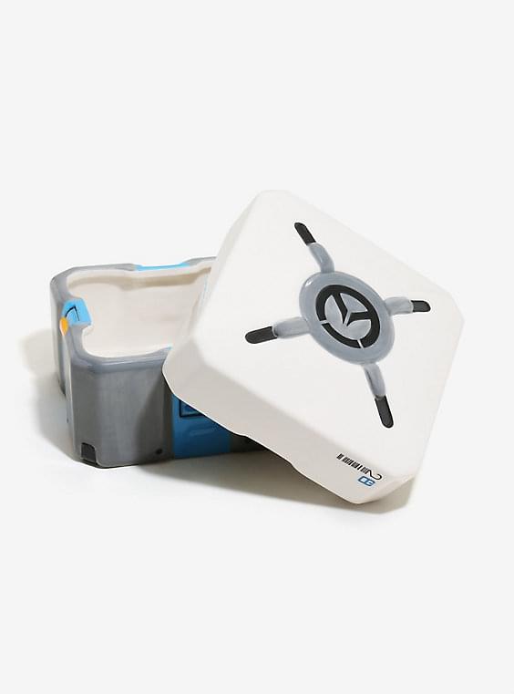 Epic Overwatch-Inspired Ceramic Cookie Jar: 5 1/2 x 6 3/4 Loot Box Design
