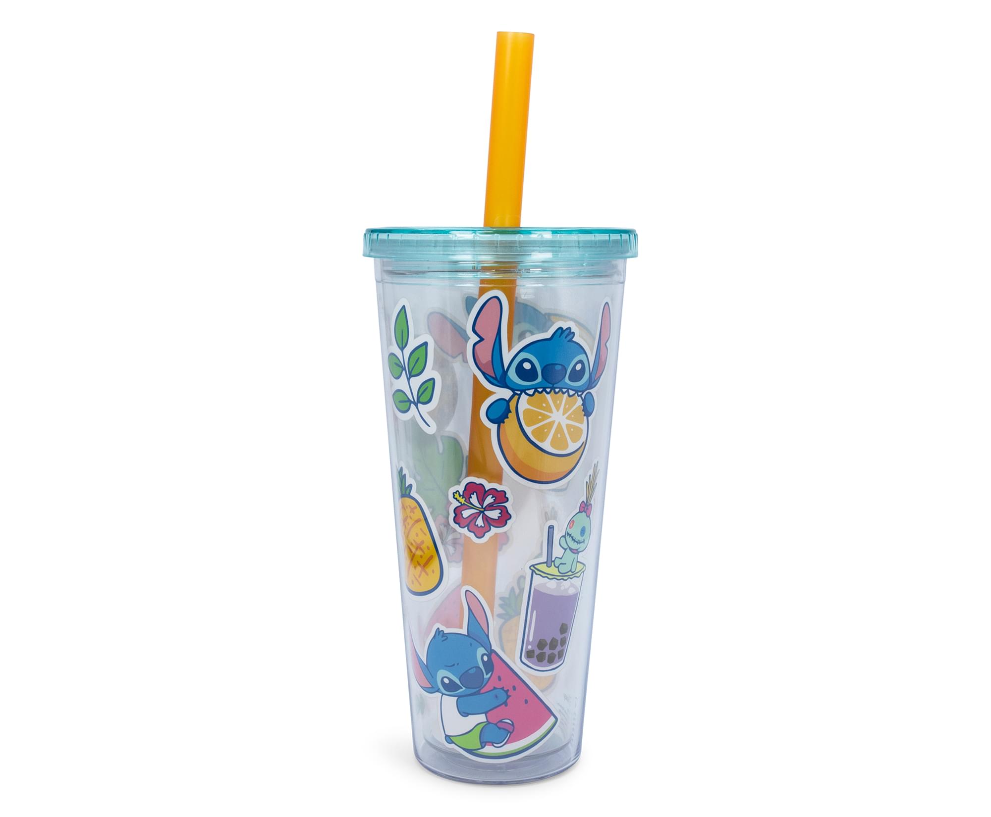 Disney Lilo & Stitch 24-Ounce Boba Tea Carnival Cup with Lid and Straw