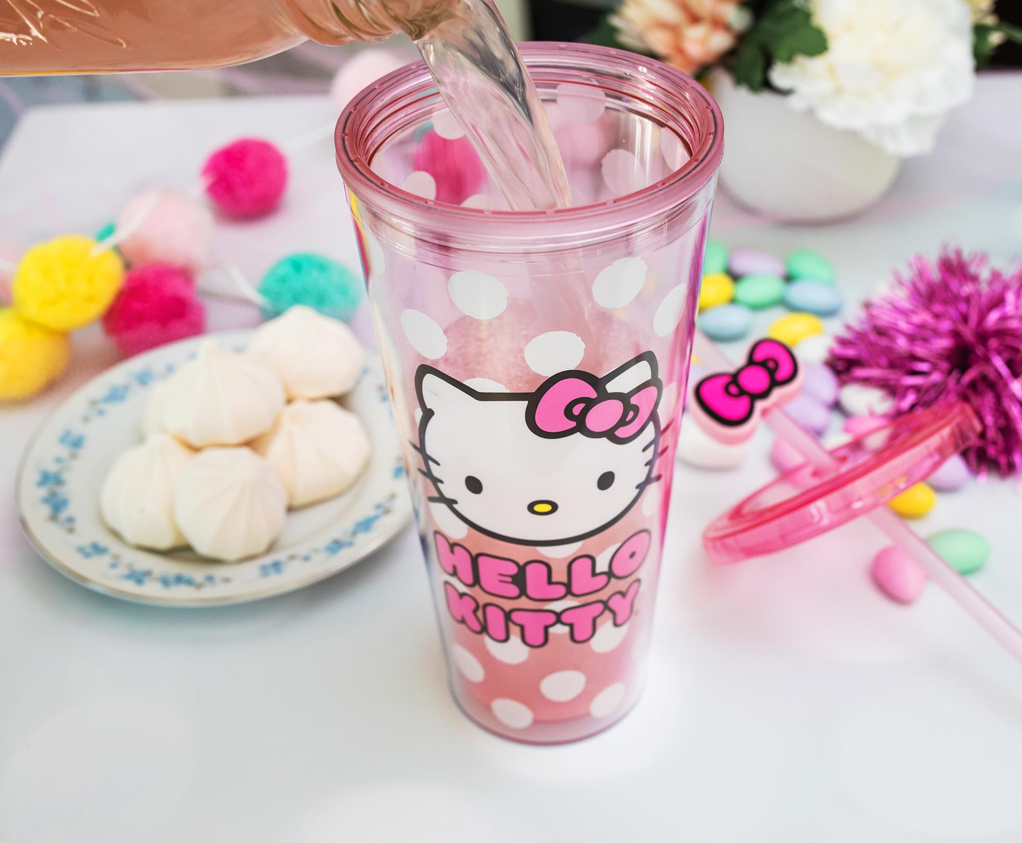 Sanrio Hello Kitty Carnival Cup with Lid and Topper Straw - 24 Ounce Delight