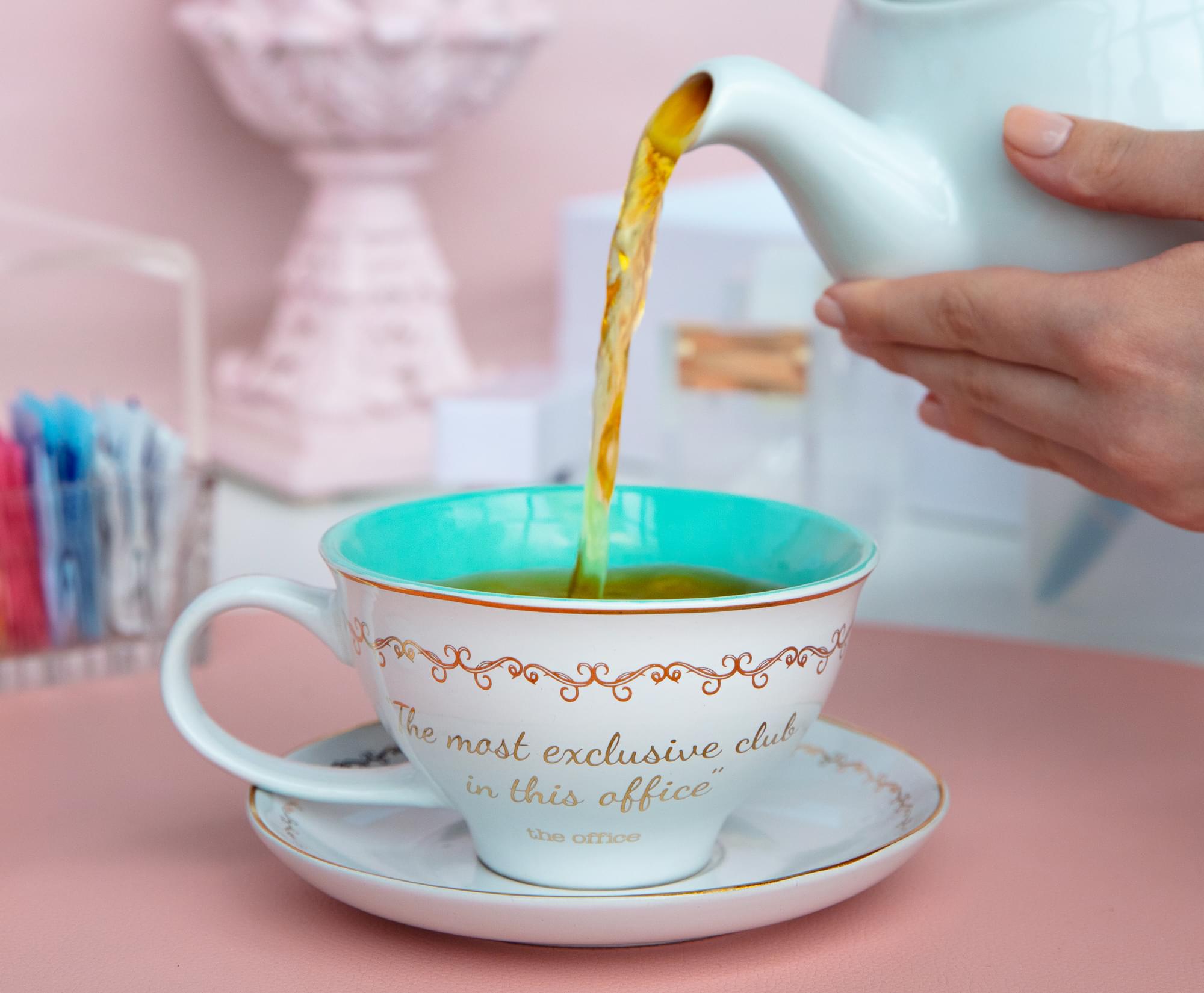 The Office Finer Things Club Exclusive Ceramic Teacup & Saucer Set