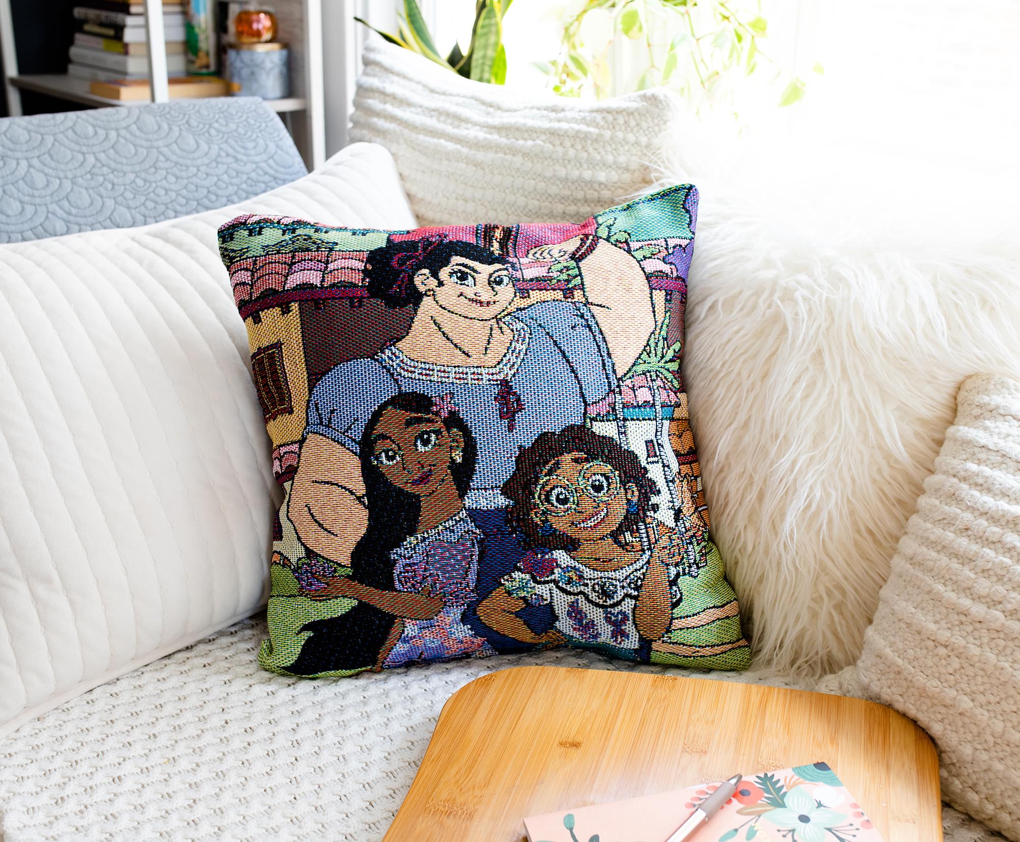 Disney Encanto 18-Inch Family Portrait Woven Tapestry Throw Pillow - Add Magic to Your Space!
