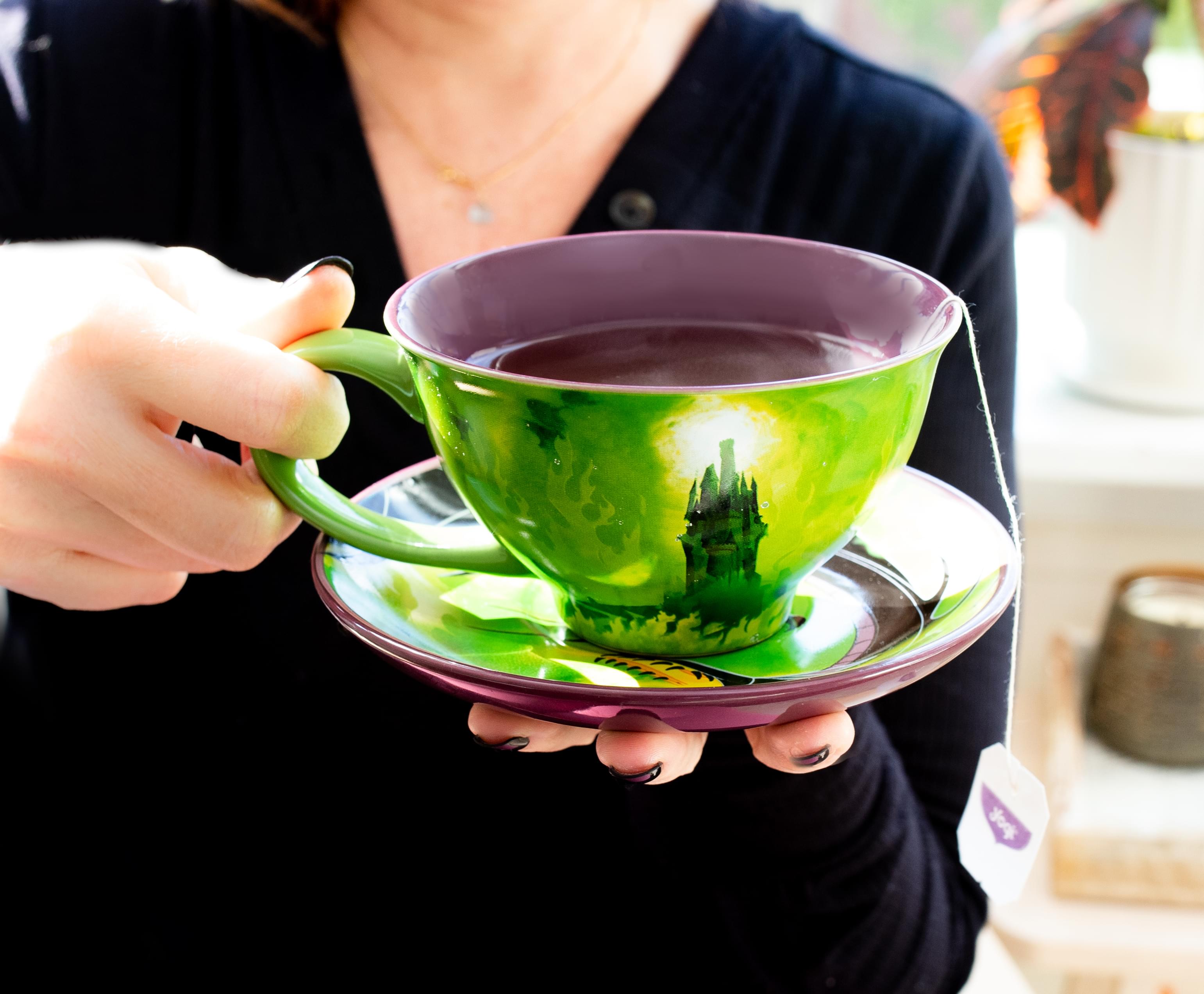 Maleficent-Inspired Disney Villains Ceramic Teacup & Saucer Set
