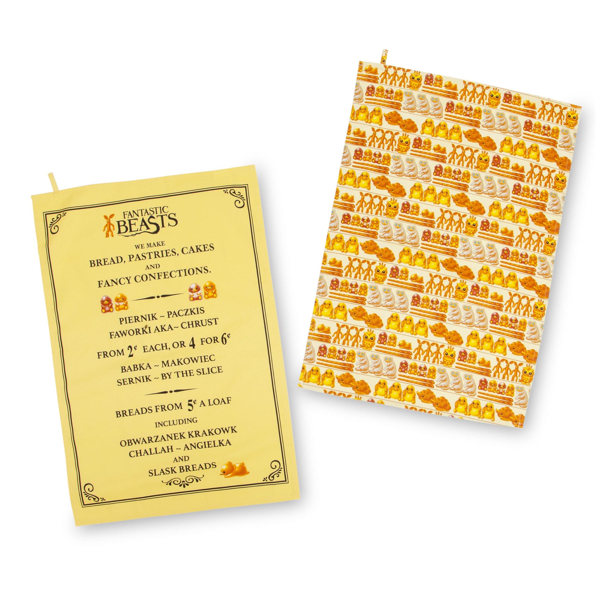Fantastic Beasts: Kowalski's Quality Baked Goods Kitchen Tea Towels - Set of 2