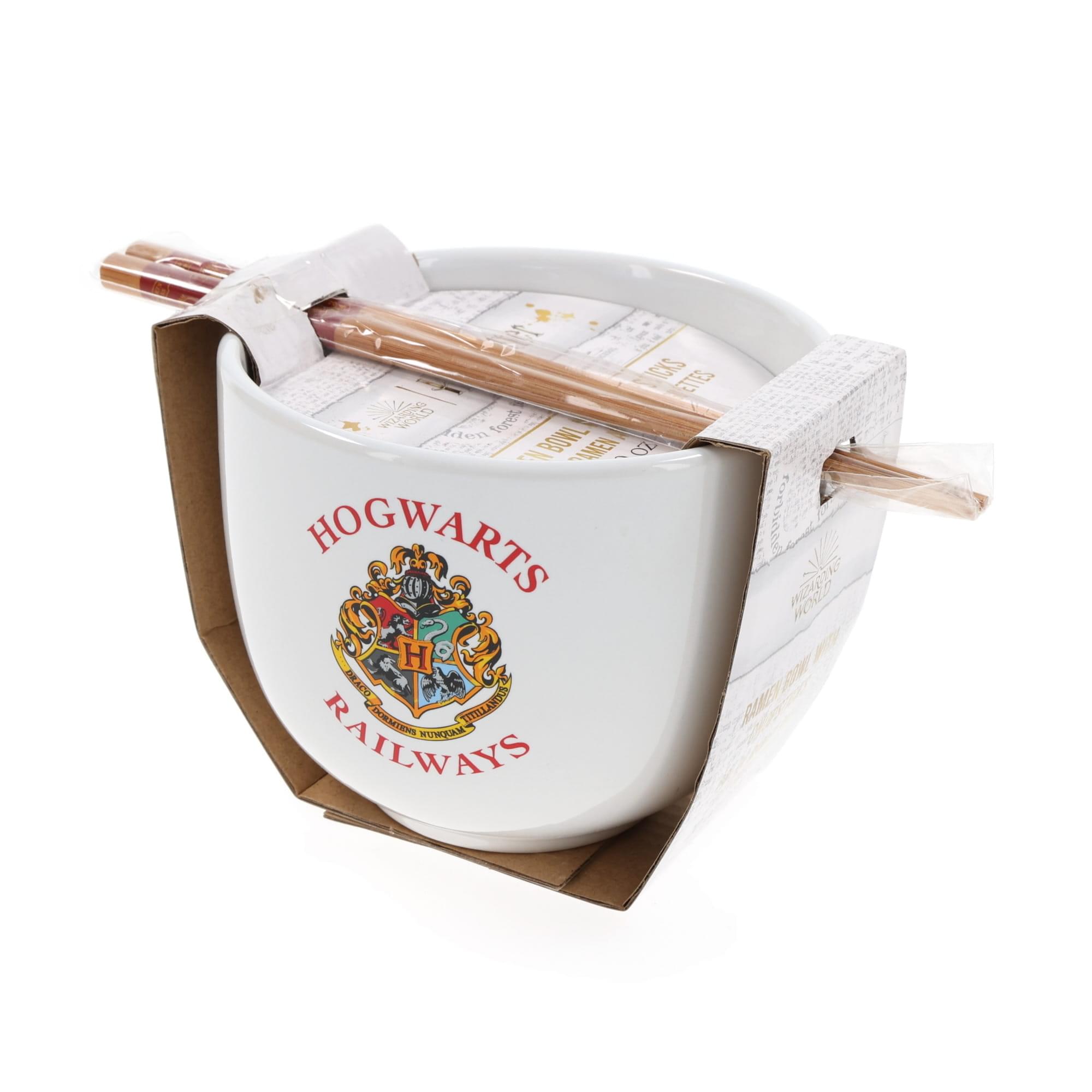 Harry Potter Hogwarts Express 20-Ounce Ceramic Ramen Bowl with Chopsticks Set