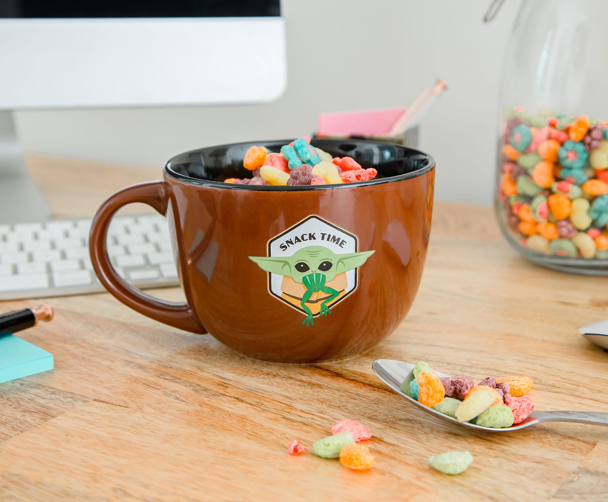 Star Wars: The Mandalorian Grogu Snack Time 24-Ounce Ceramic Soup Mug