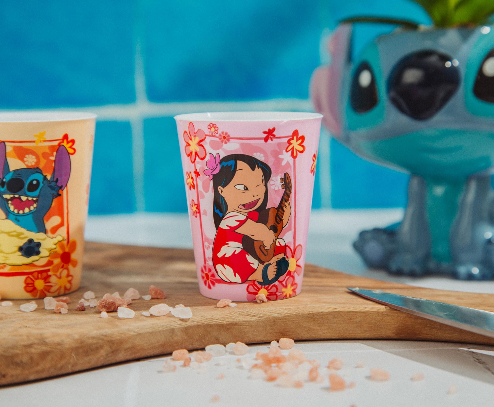 Disney Lilo & Stitch Tropical 2-Ounce Plastic Mini Cups (Set of 4) - Beachy Fun for All!