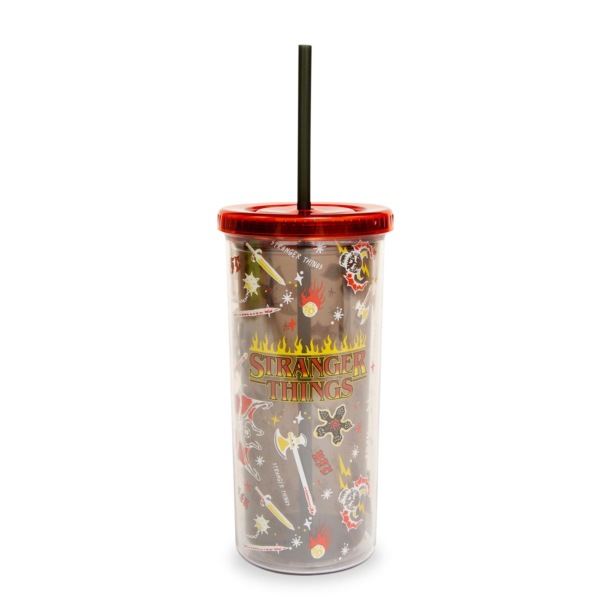 Stranger Things Hellfire Club 20-Ounce Carnival Cup with Lid and Straw - Your Ultimate Hawkins Adventure Companion