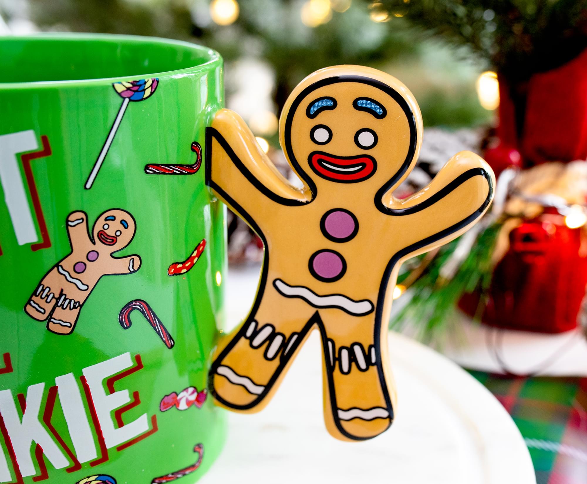 Shrek Gingerbread Man Ceramic Mug - Avast Ye Cookie with Sculpted Handle