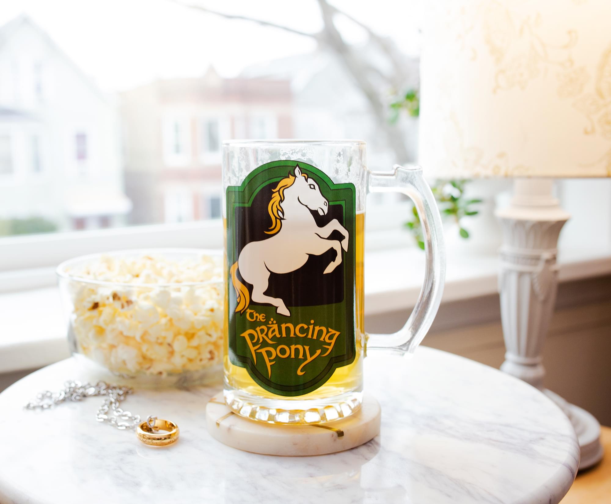 The Lord of the Rings Prancing Pony 16 - Ounce Glass Stein Mug