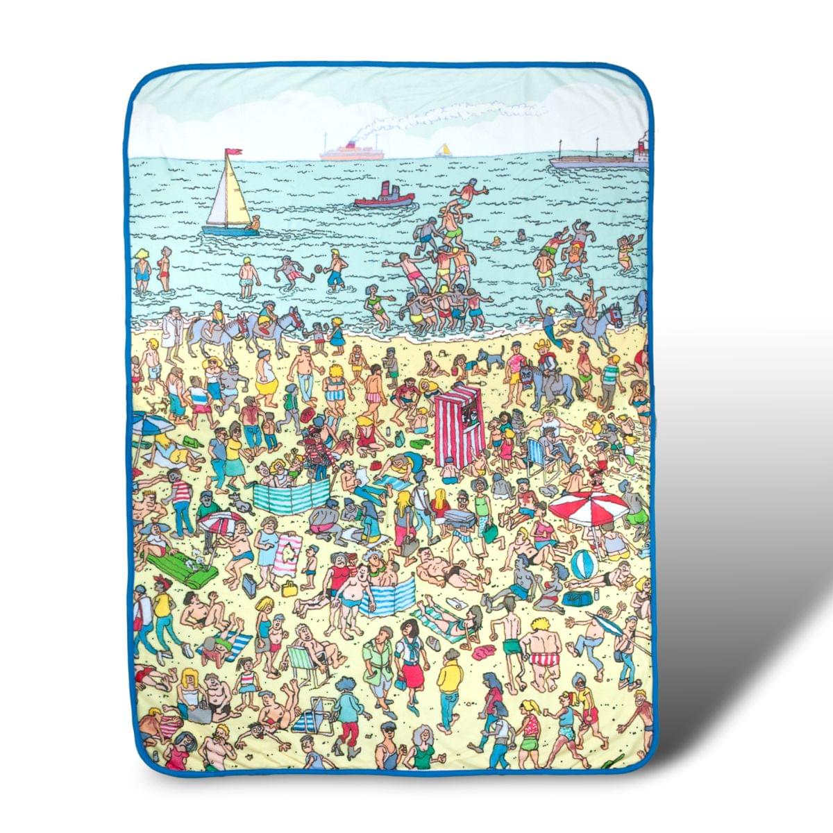 Show Your Love for Where's Waldo with This Beach-Themed Fleece Throw Blanket