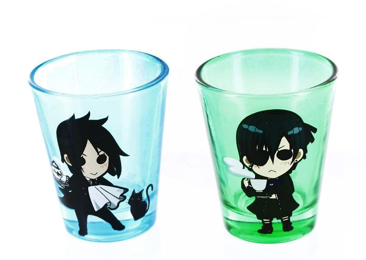 Charming Black Butler Shot Glass Set - 2 Pack
