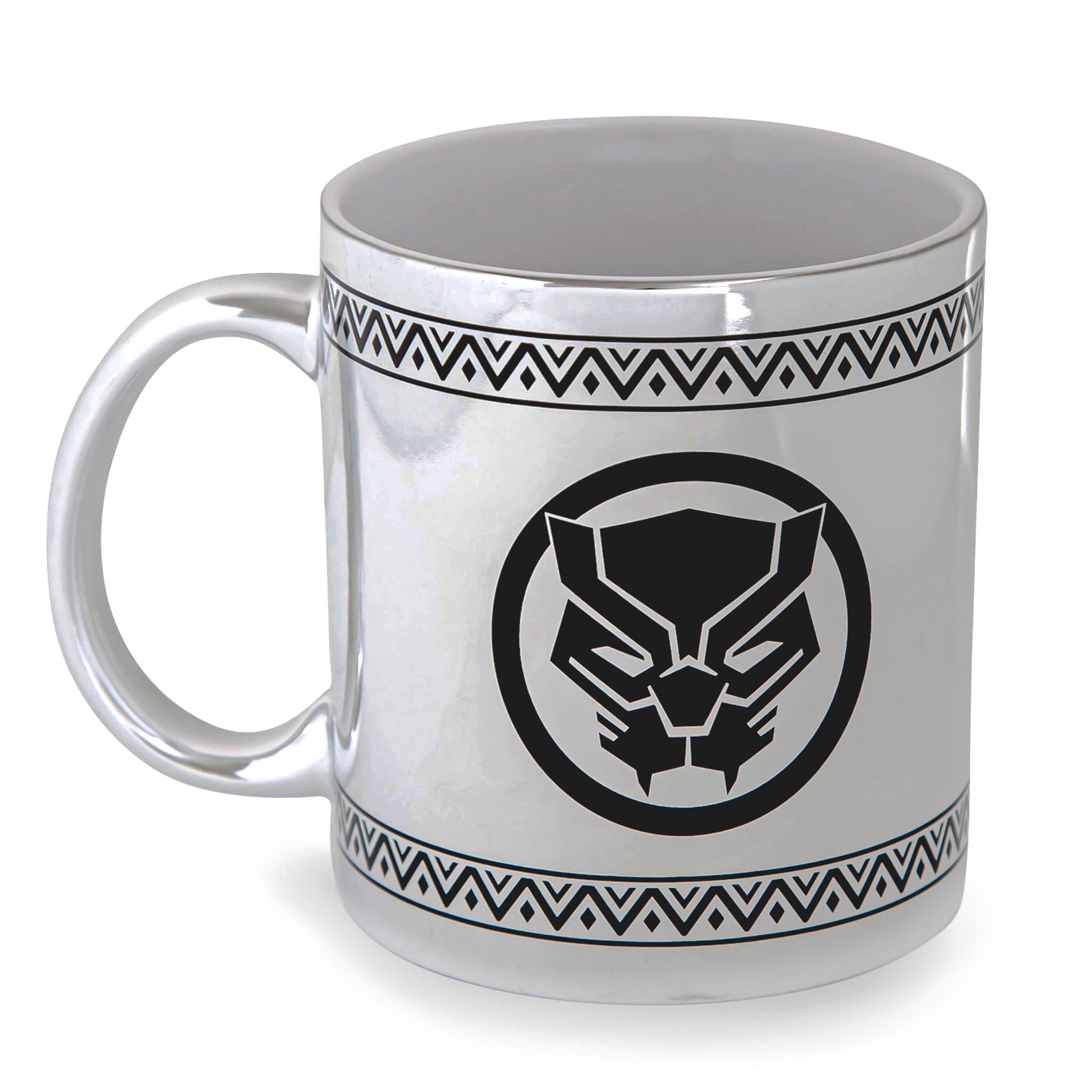 Marvel Black Panther Tribal Borders 20-Ounce Electroplated Ceramic Mug - A Tribute to the King of Wakanda