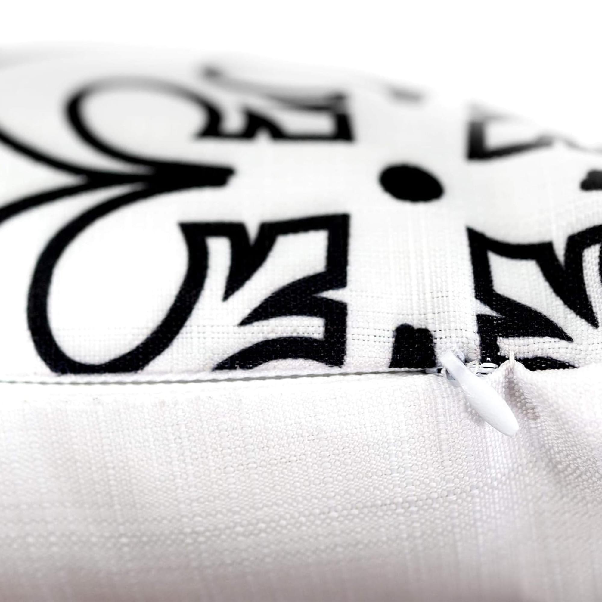 Epic Star Wars White Lumbar Pillows with Black Rebel Insignia - Set of 2 (15 x 24 Inches)