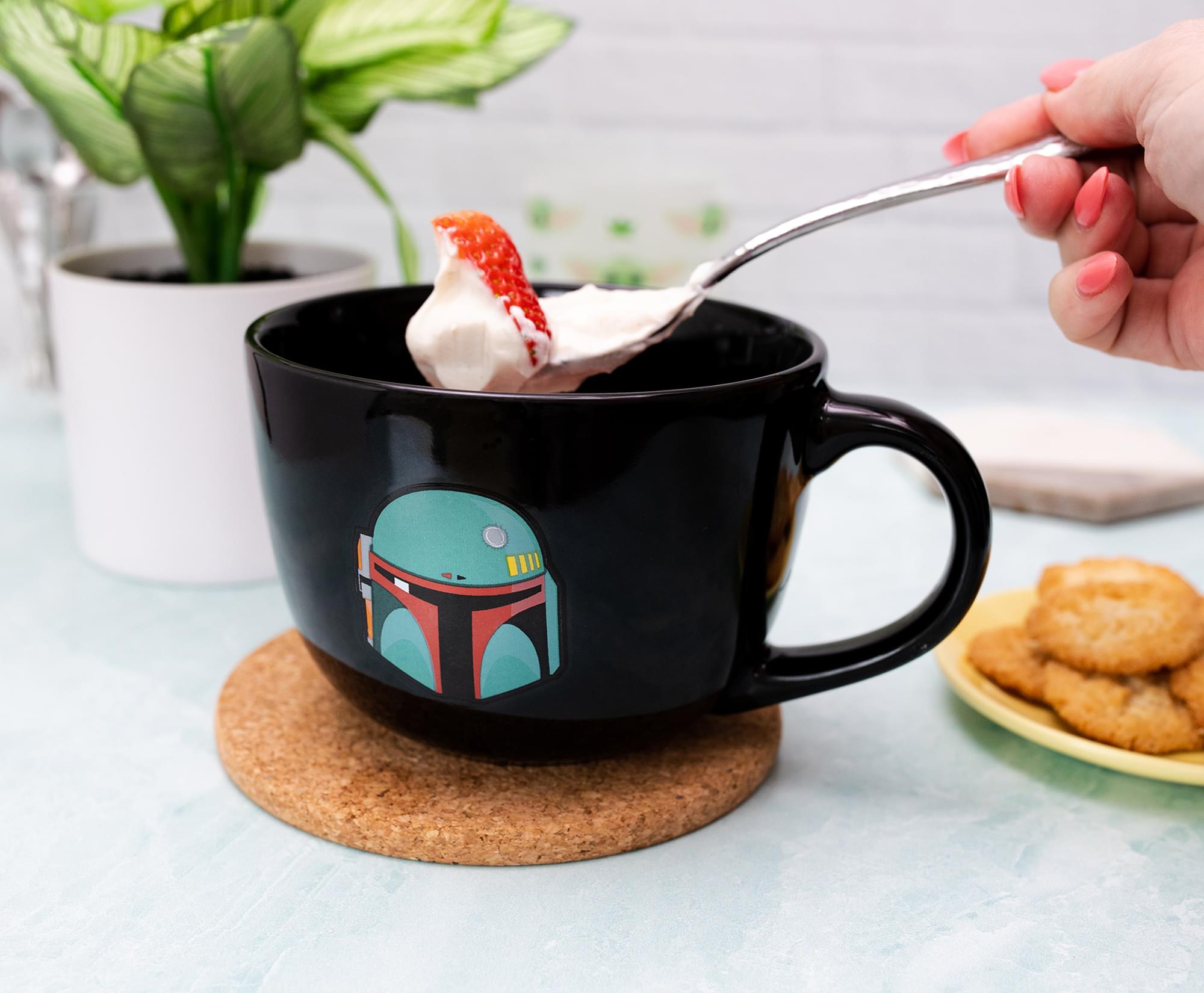 Star Wars: The Mandalorian Boba Fett 24-Ounce Ceramic Soup Mug - A Galactic Treat