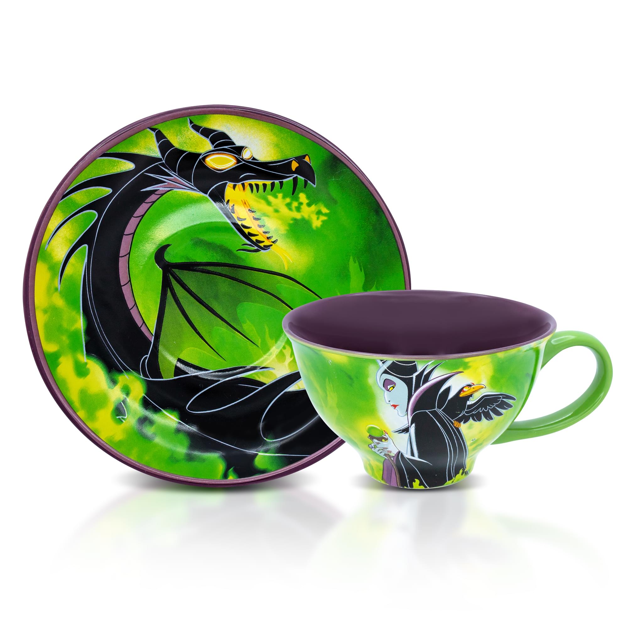 Maleficent-Inspired Disney Villains Ceramic Teacup & Saucer Set
