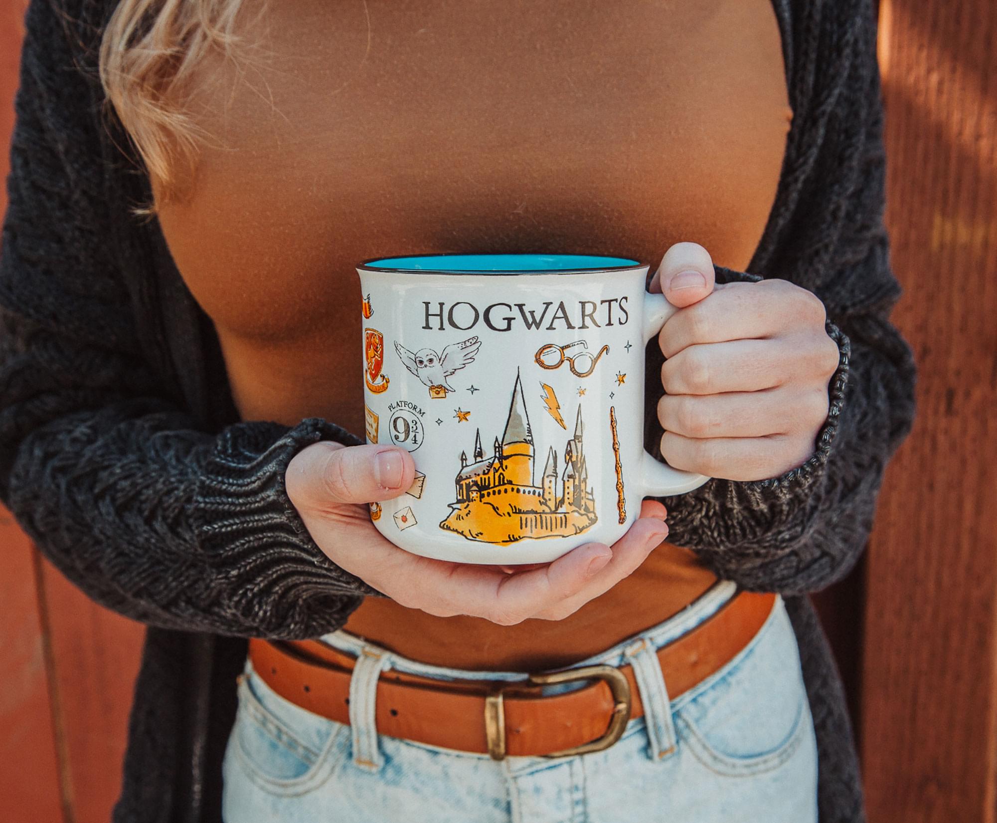 Harry Potter Hogwarts Icons Ceramic Camper Mug - 20 Ounce Magic Sip