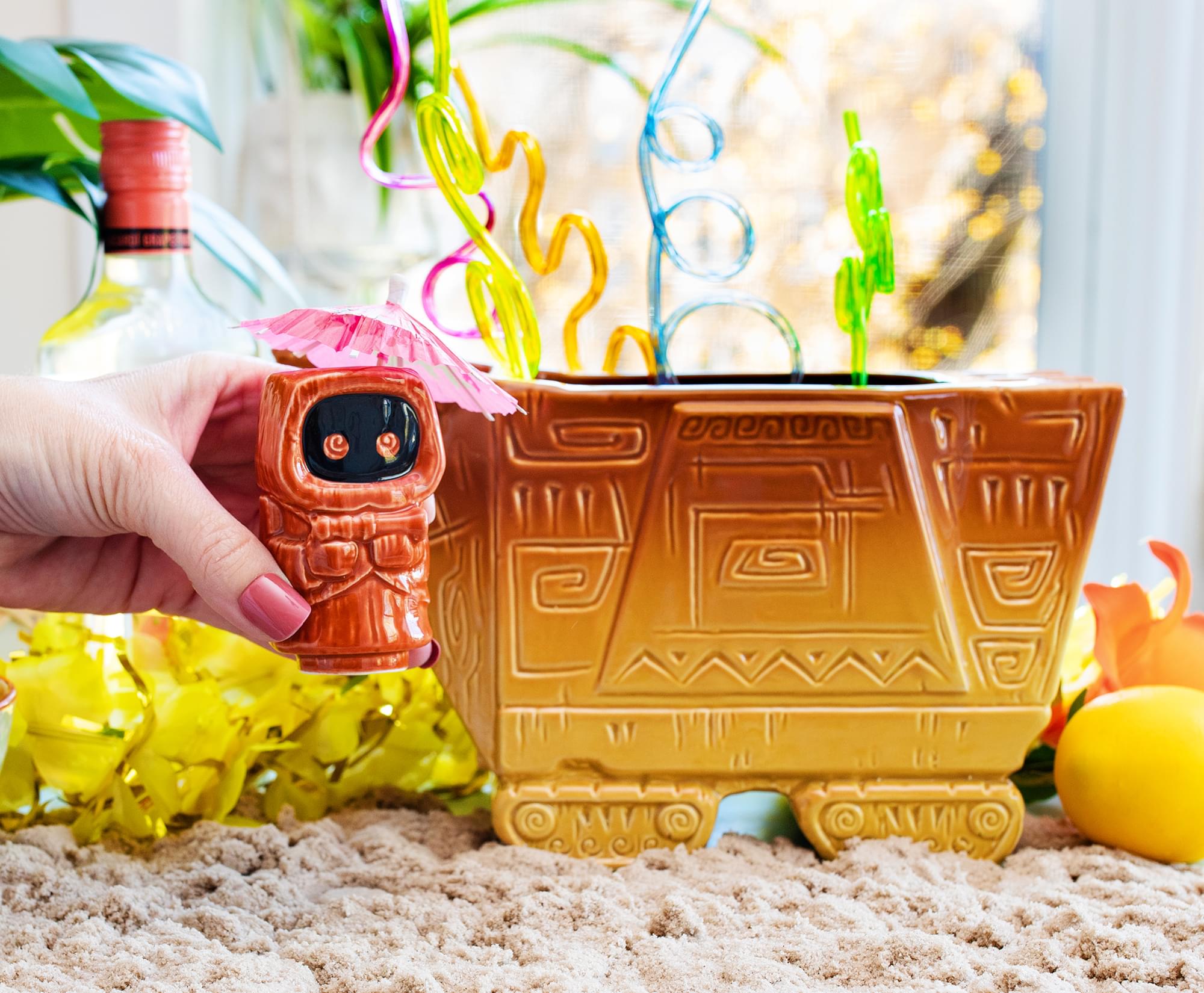 Geeki Tikis Star Wars Sandcrawler Party Punch Bowl Set with Jawa Mini Mug