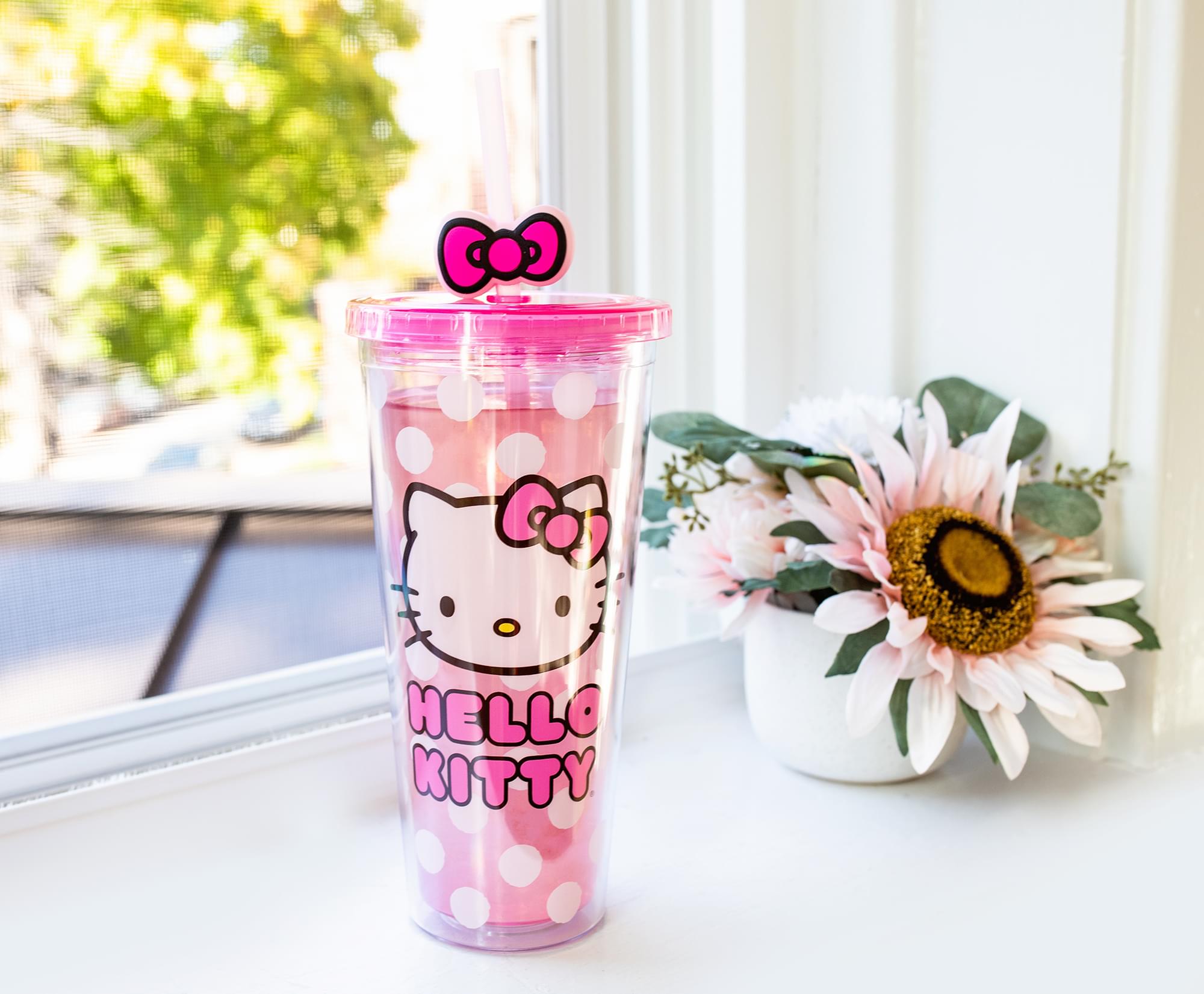 Sanrio Hello Kitty Carnival Cup with Lid and Topper Straw - 24 Ounce Delight