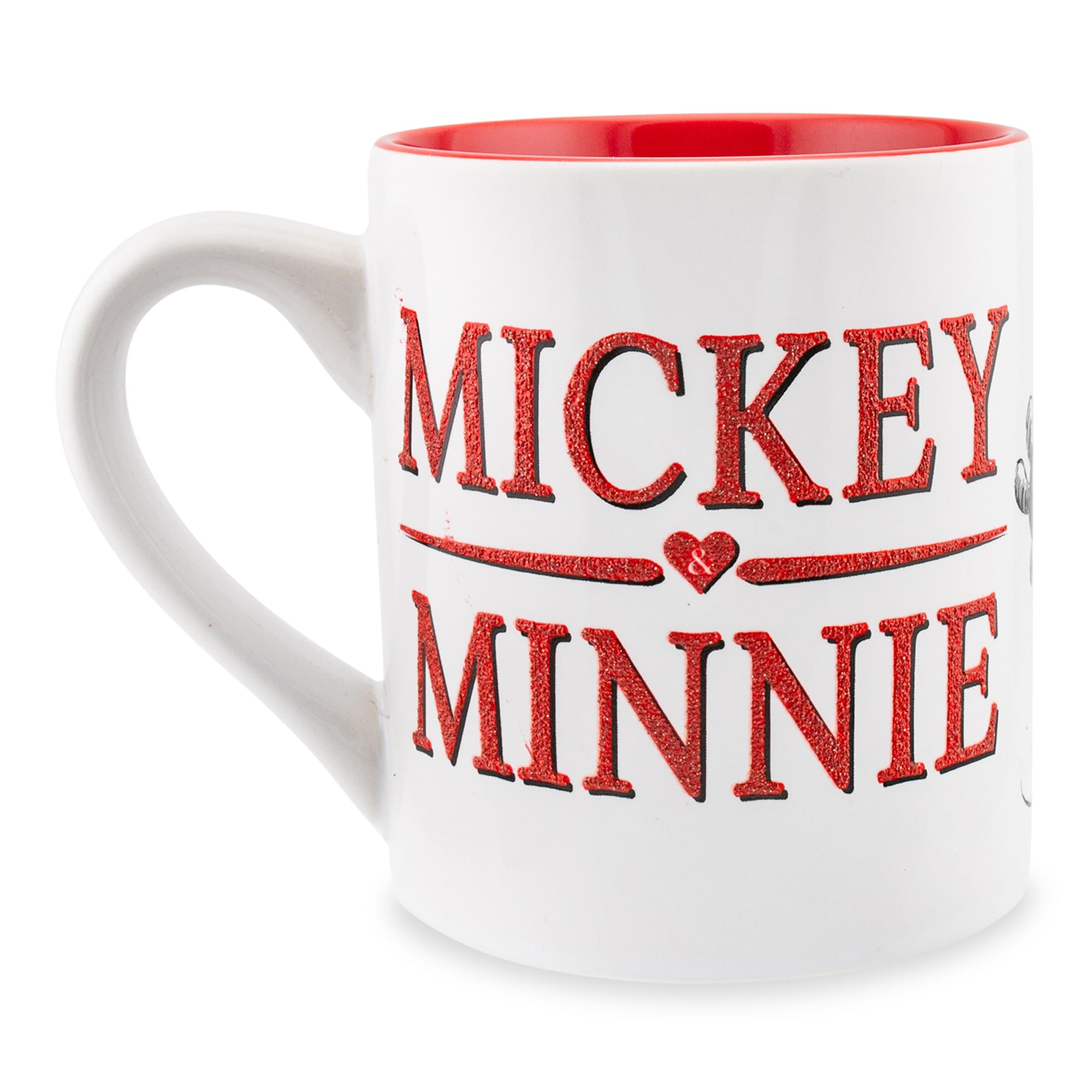 Disney Mickey & Minnie Glitter Ceramic 14 - Ounce Mug
