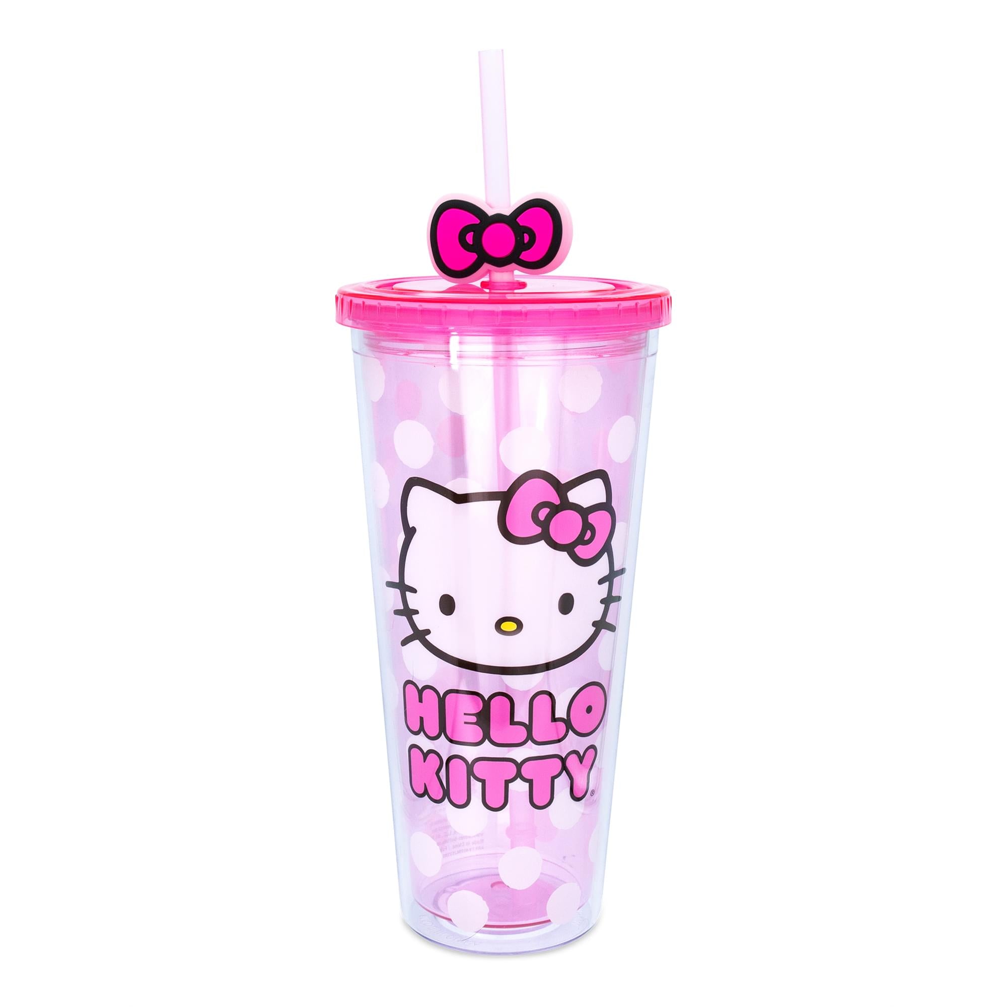 Sanrio Hello Kitty Carnival Cup with Lid and Topper Straw - 24 Ounce Delight