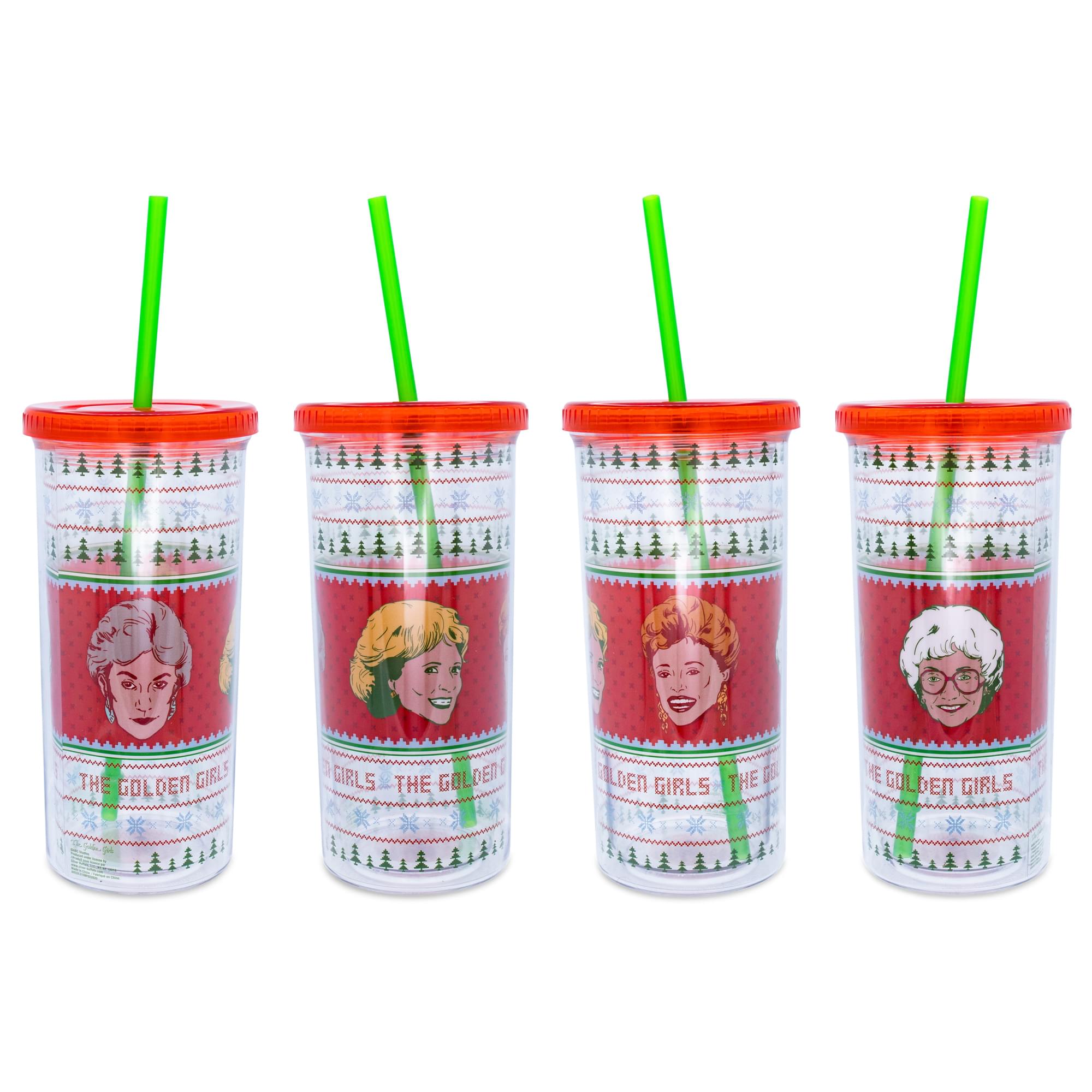 The Golden Girls Festive Carnival Cup with Lid and Straw