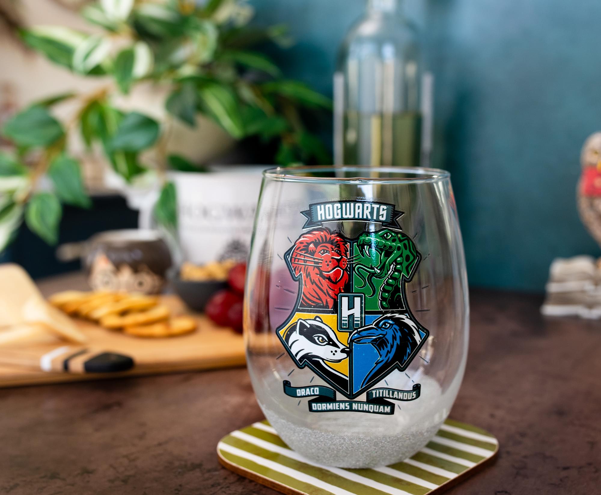 Harry Potter Magical Animal Crest Stemless Wine Glass - 20 Oz