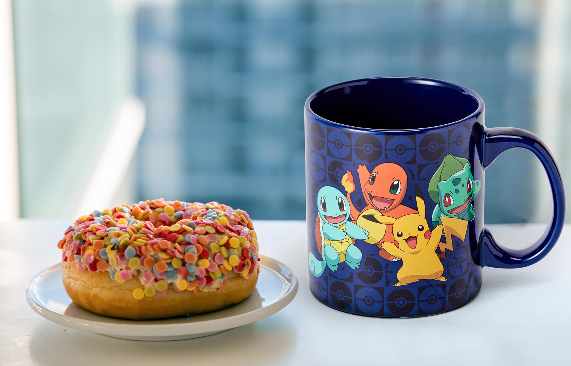 Original Generation One Pokémon Starters Coffee Mug with Pikachu