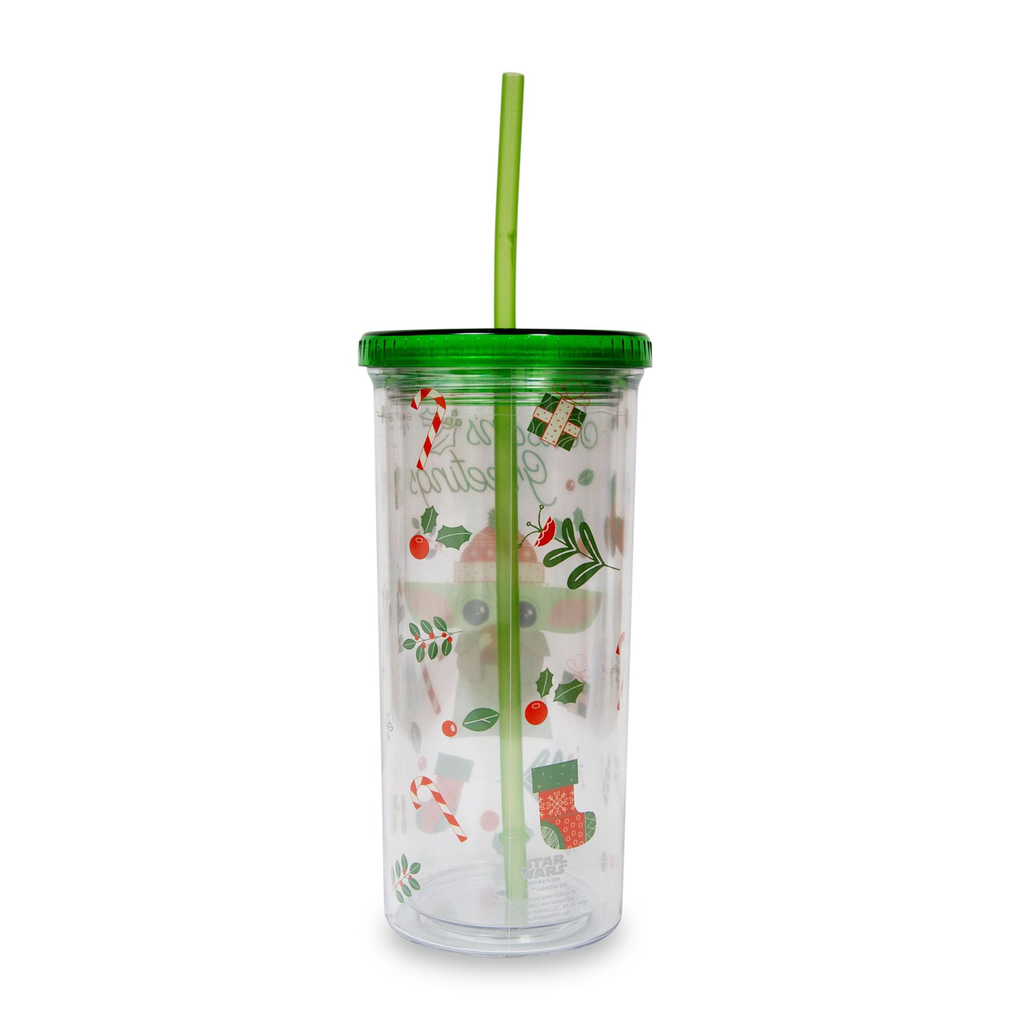 Star Wars: The Mandalorian Grogu Christmas Carnival Cup with Lid & Straw